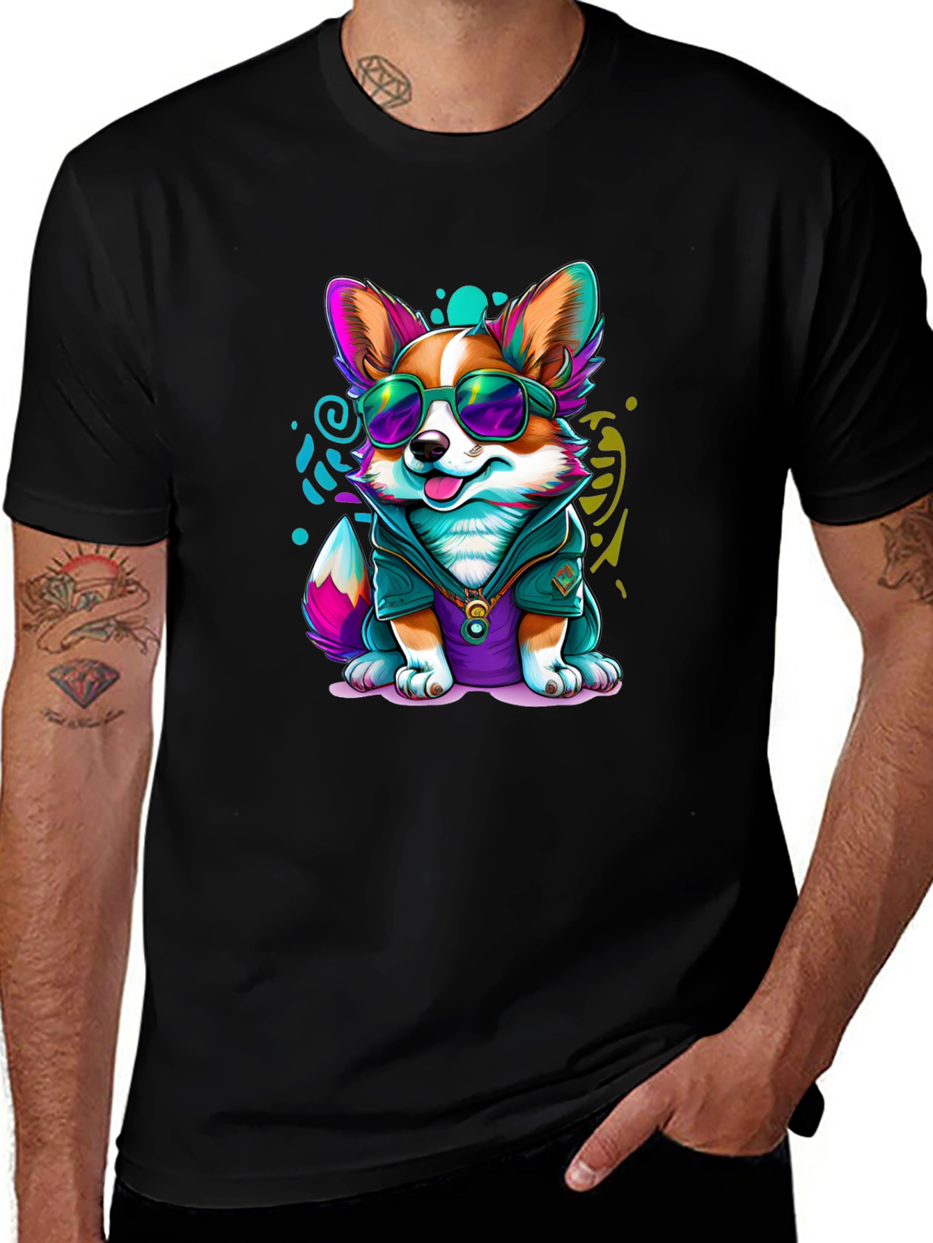 Variant 2 of Cool Corgi Graphic Tee