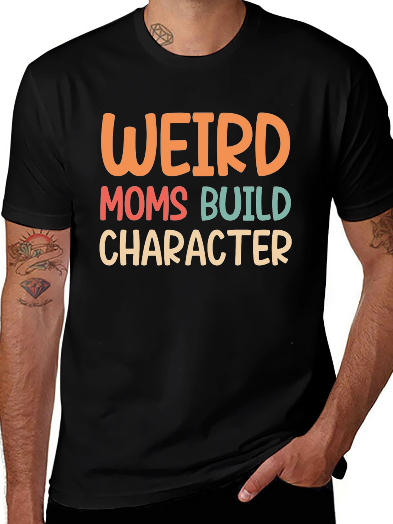 Variant 30 of Weird Moms Build Character Graphic Tee
