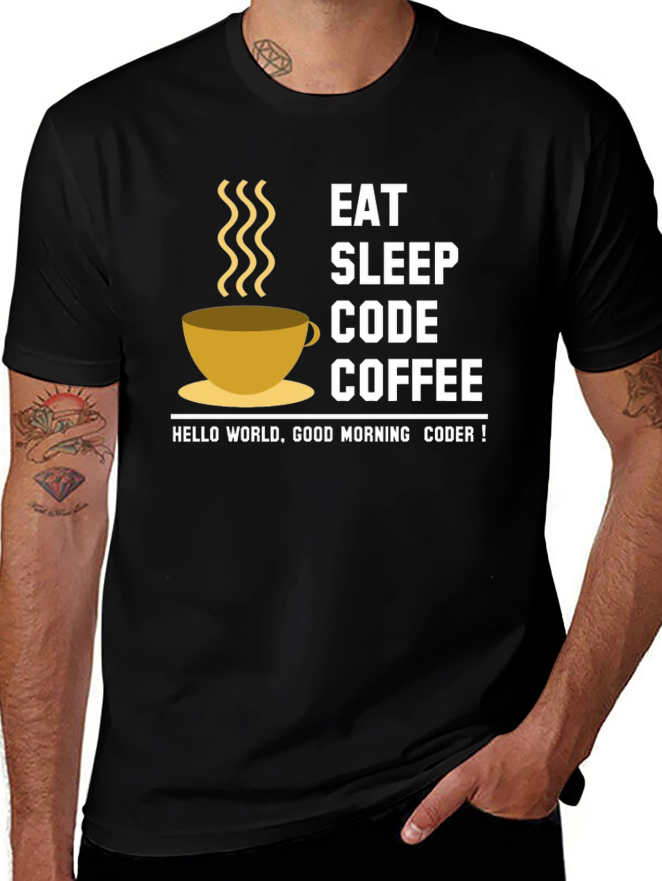Variant 24 of Eat Sleep Code Coffee T-Shirt