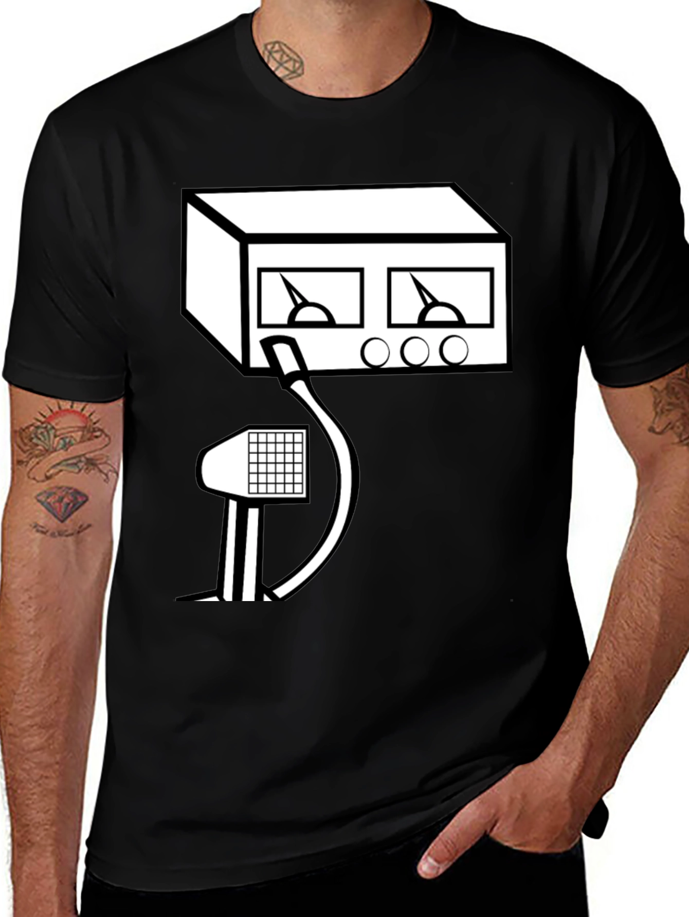Variant 20 of Ham Radio Operator Black T-Shirt