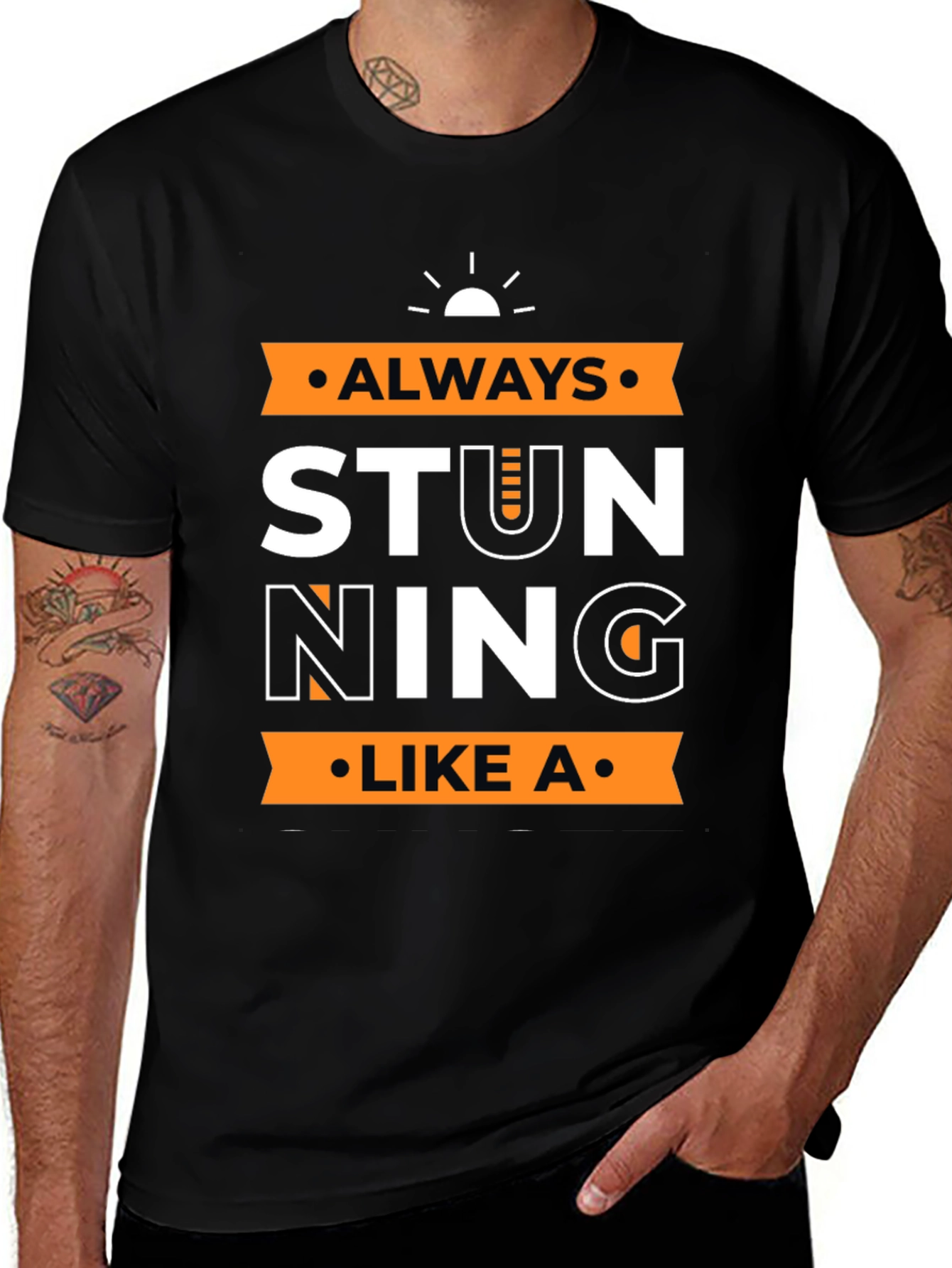 Variant 14 of Always Stunning Black Graphic T-Shirt