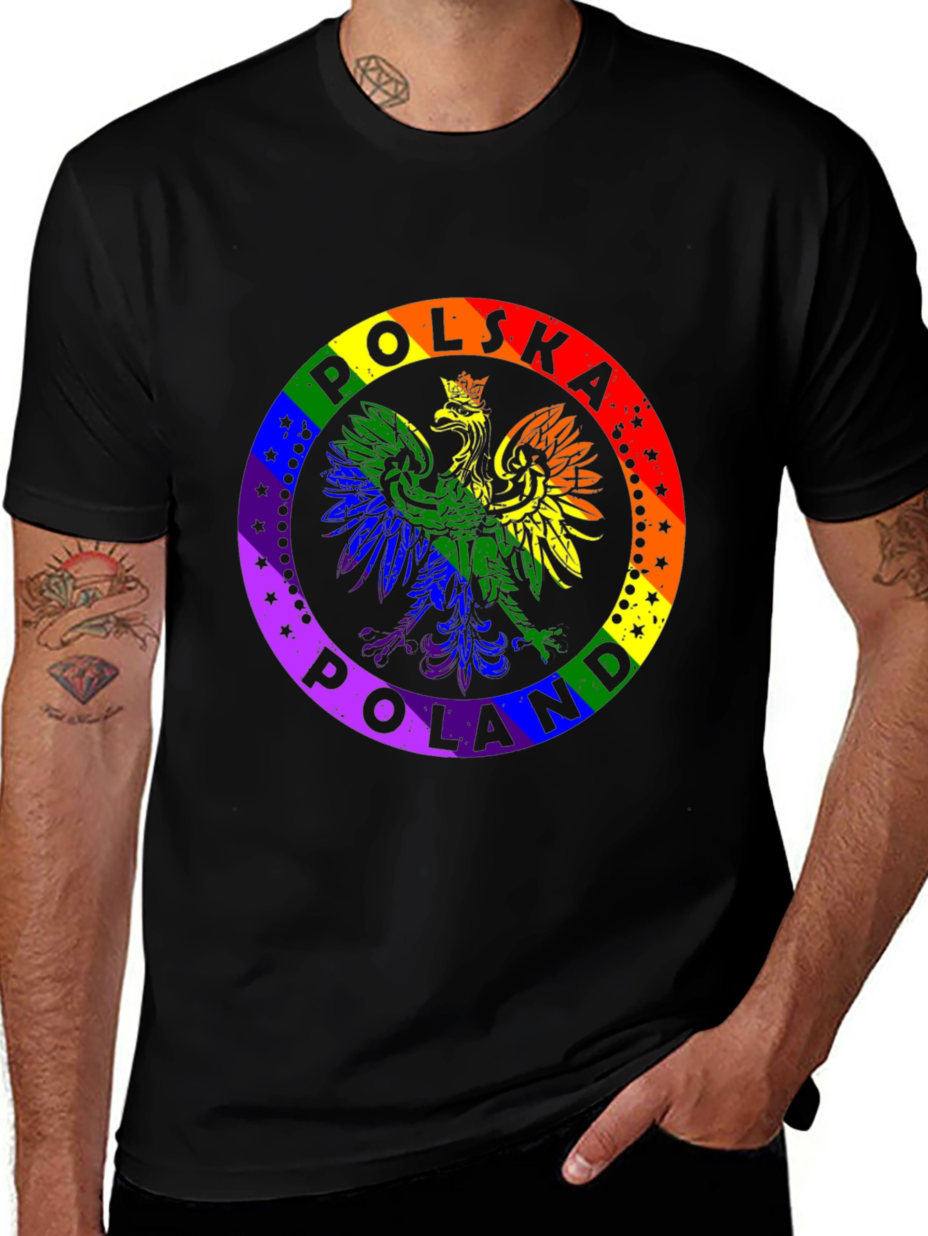 Poland Pride Eagle Black T-Shirt