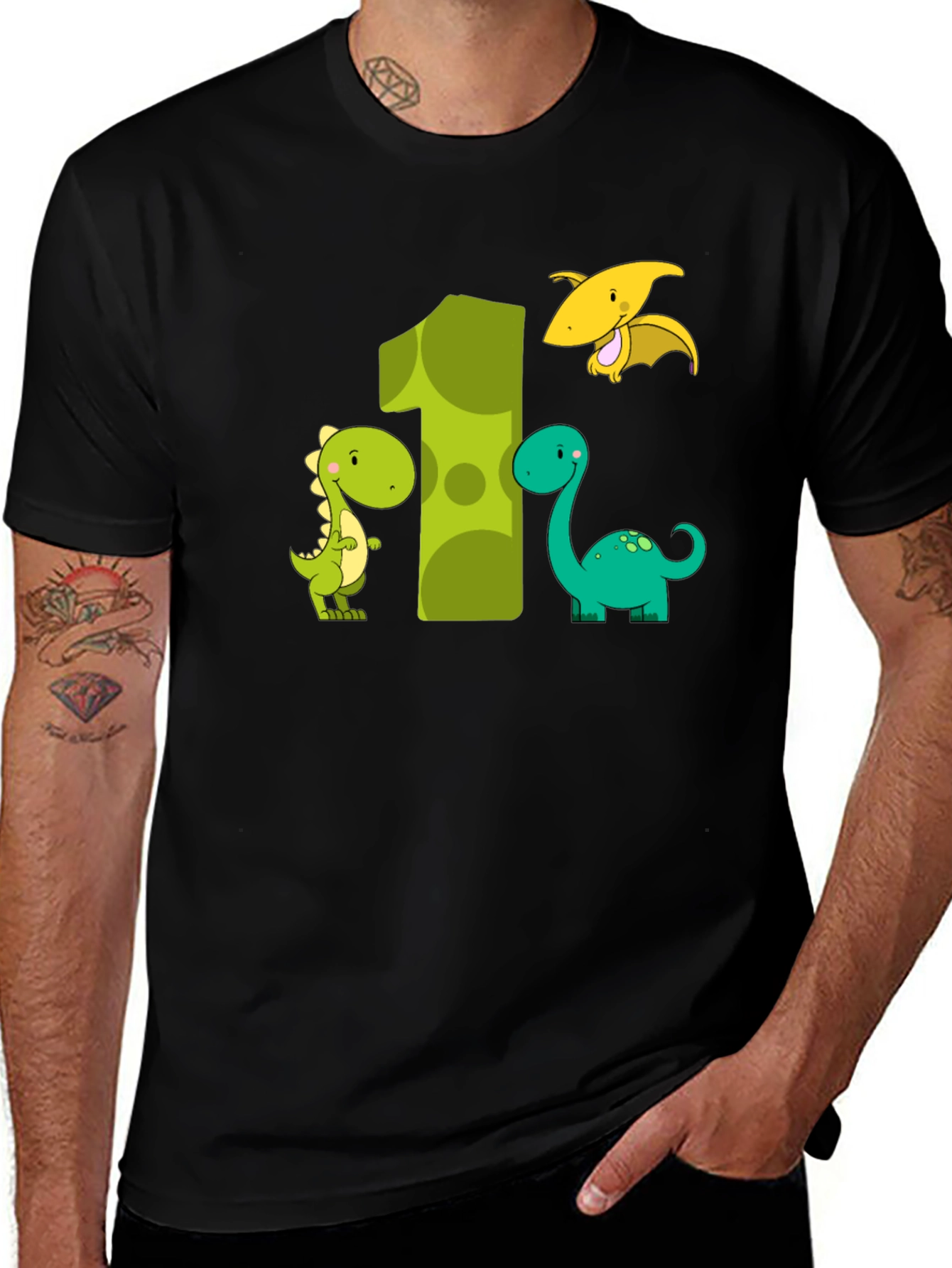 Variant 11 of Dinosaur 1st Birthday T-Shirt - Cute Cartoon Dino Tee
