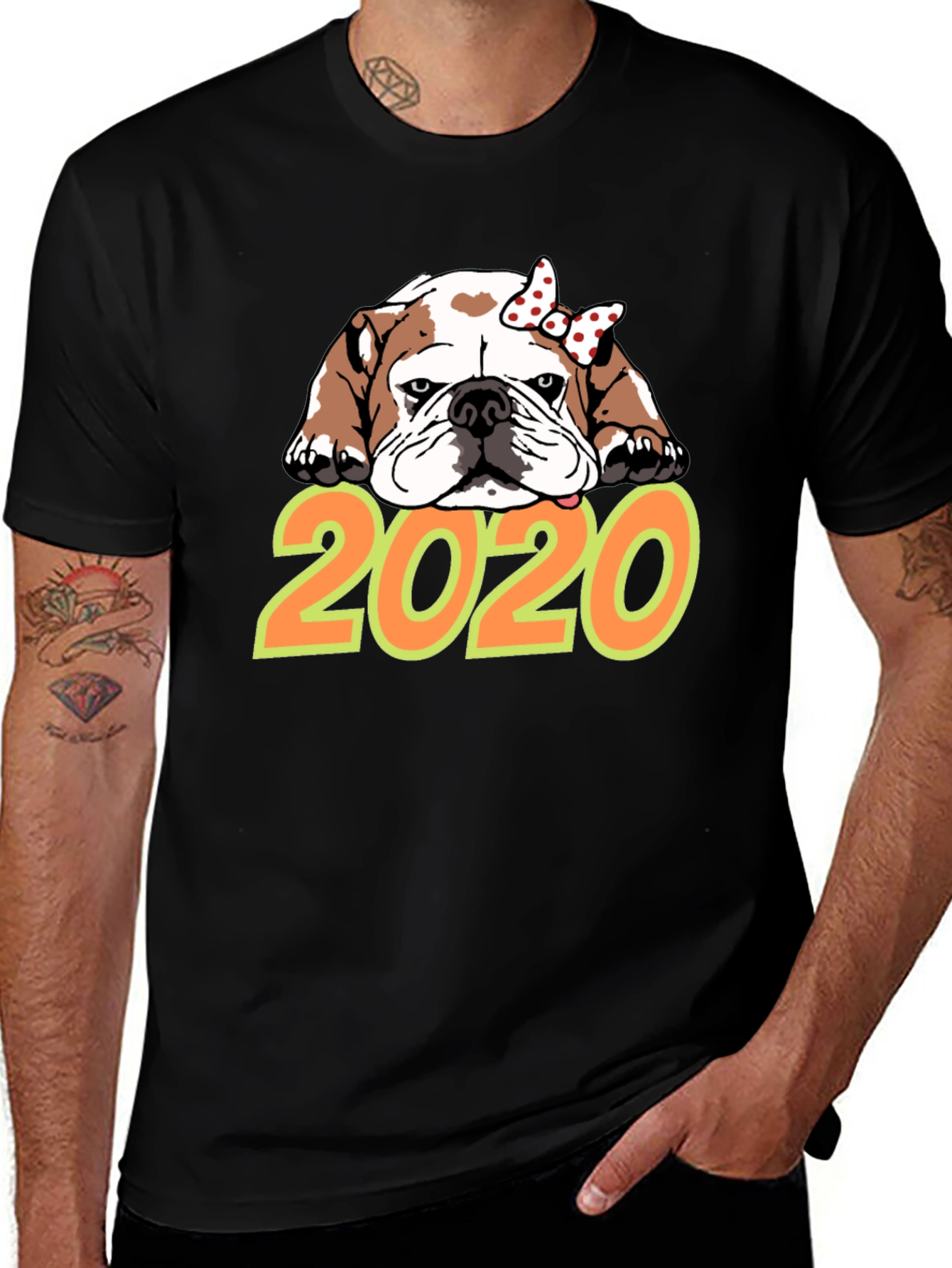 Black Bulldog 2020 Graphic T-Shirt main image