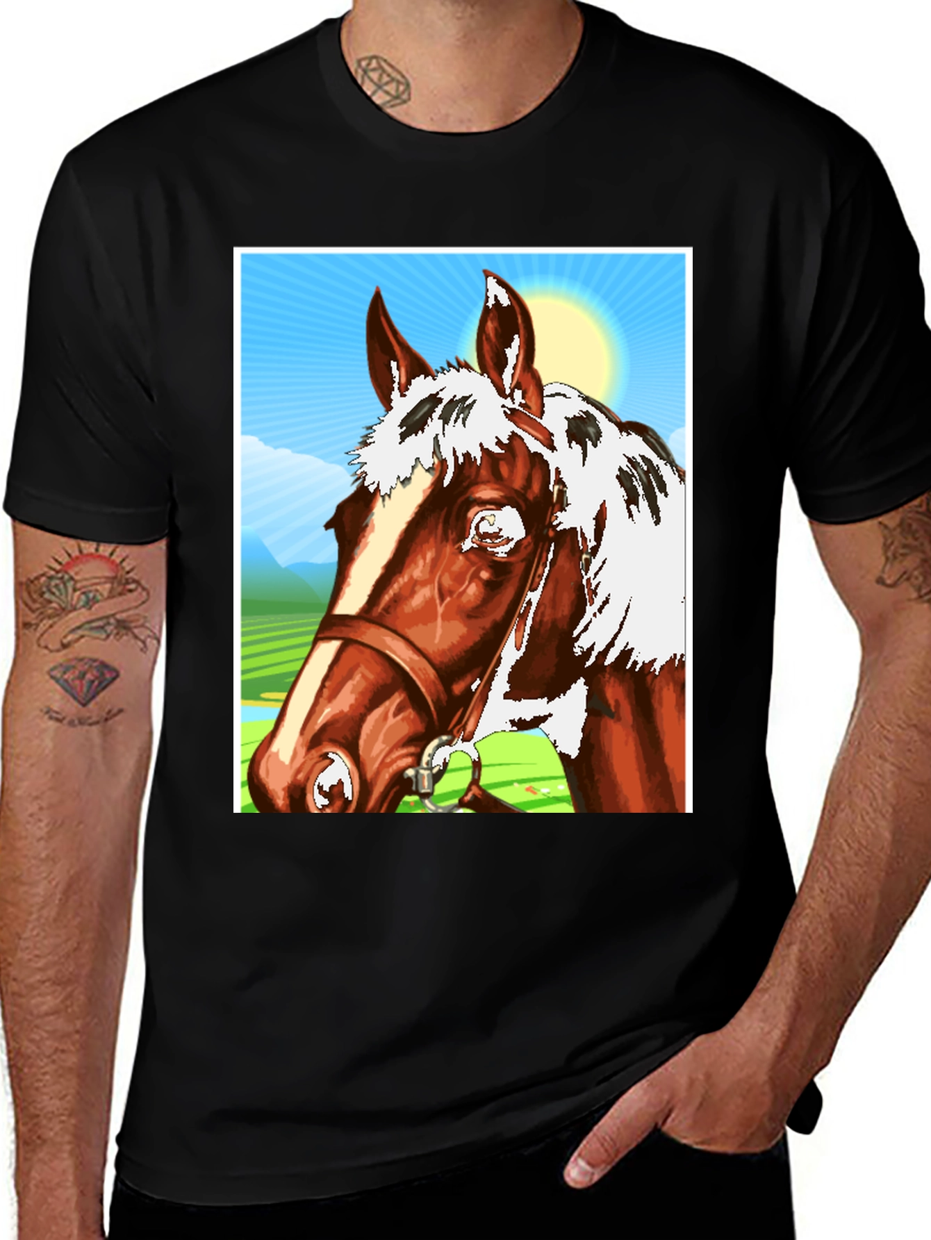 Variant 22 of Horse Graphic T-Shirt - Equestrian Style
