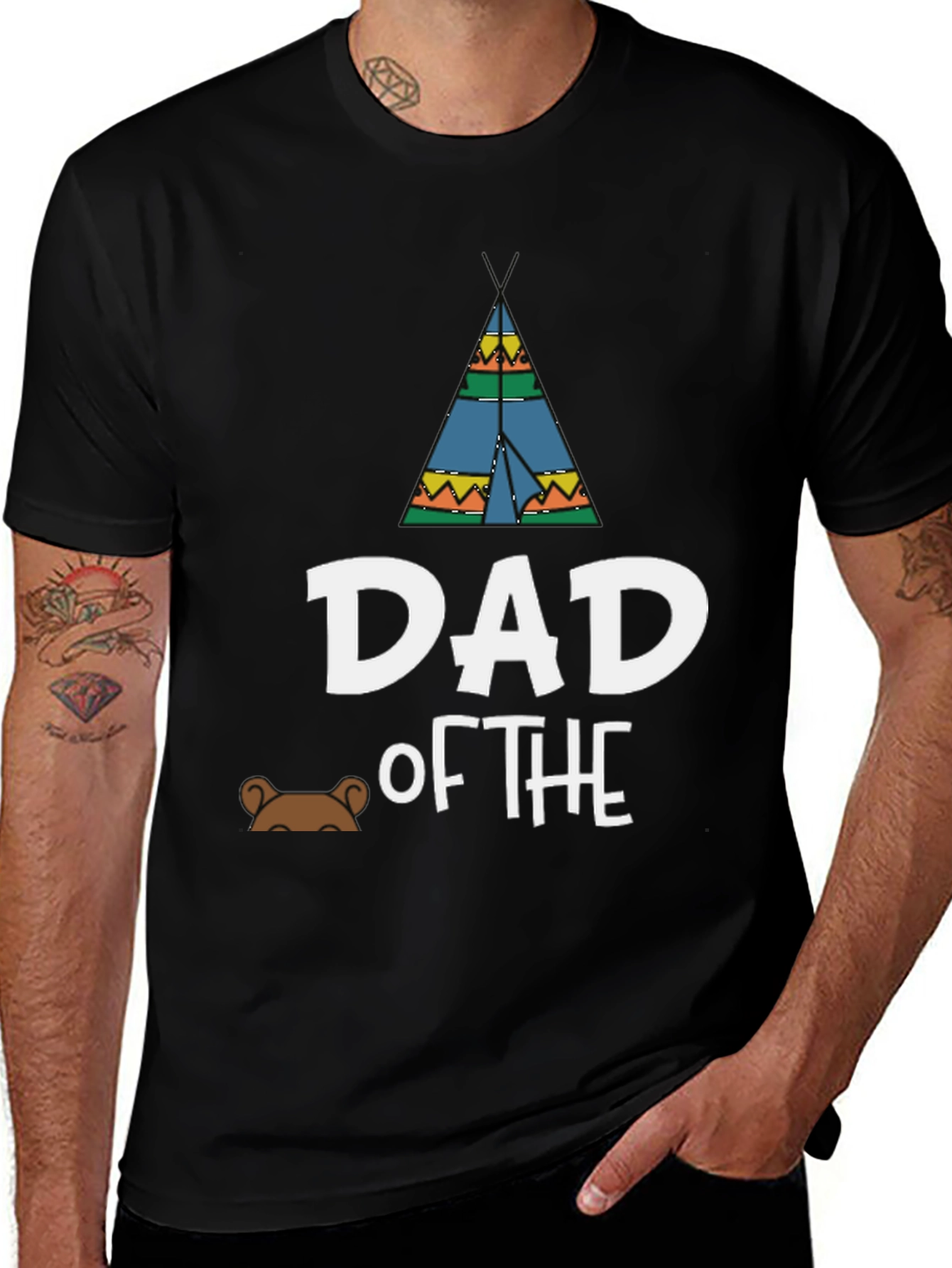 Variant 27 of Dad of the Tribe T-Shirt - Bear Tee