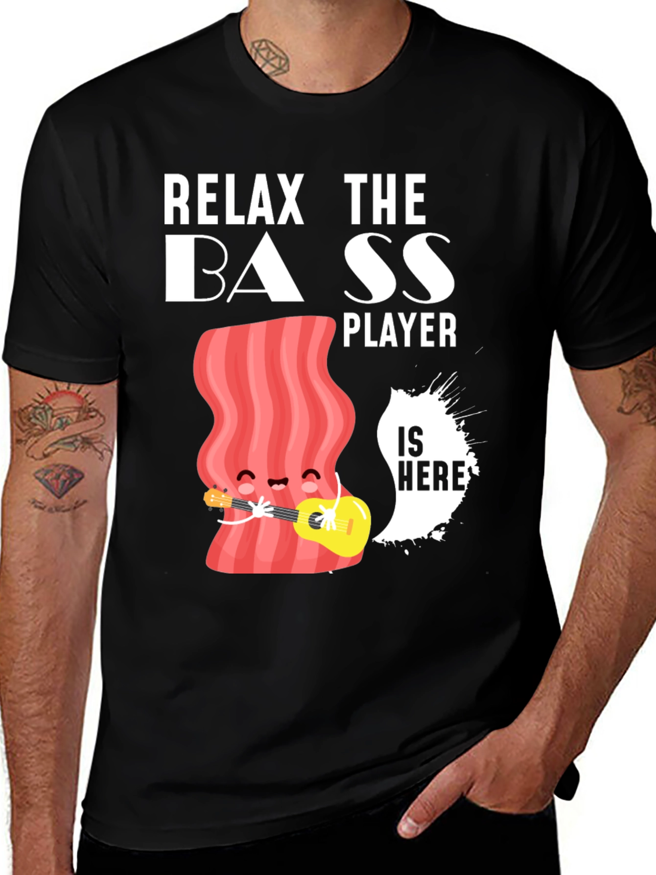 Variant 20 of Relax The Bass Player Funny Graphic T-Shirt