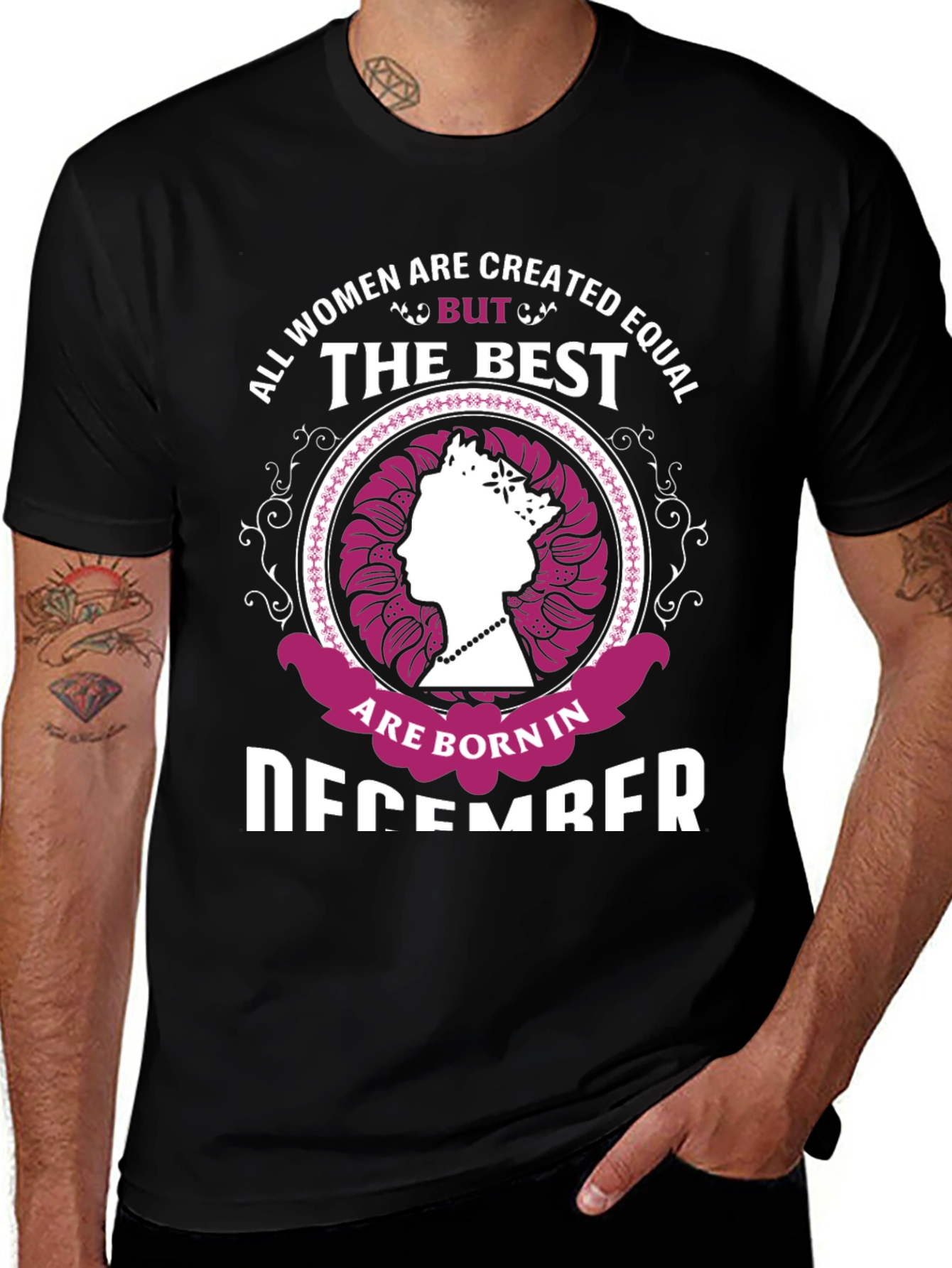 December Queen T-Shirt: All Women Created Equal, Best Born in December