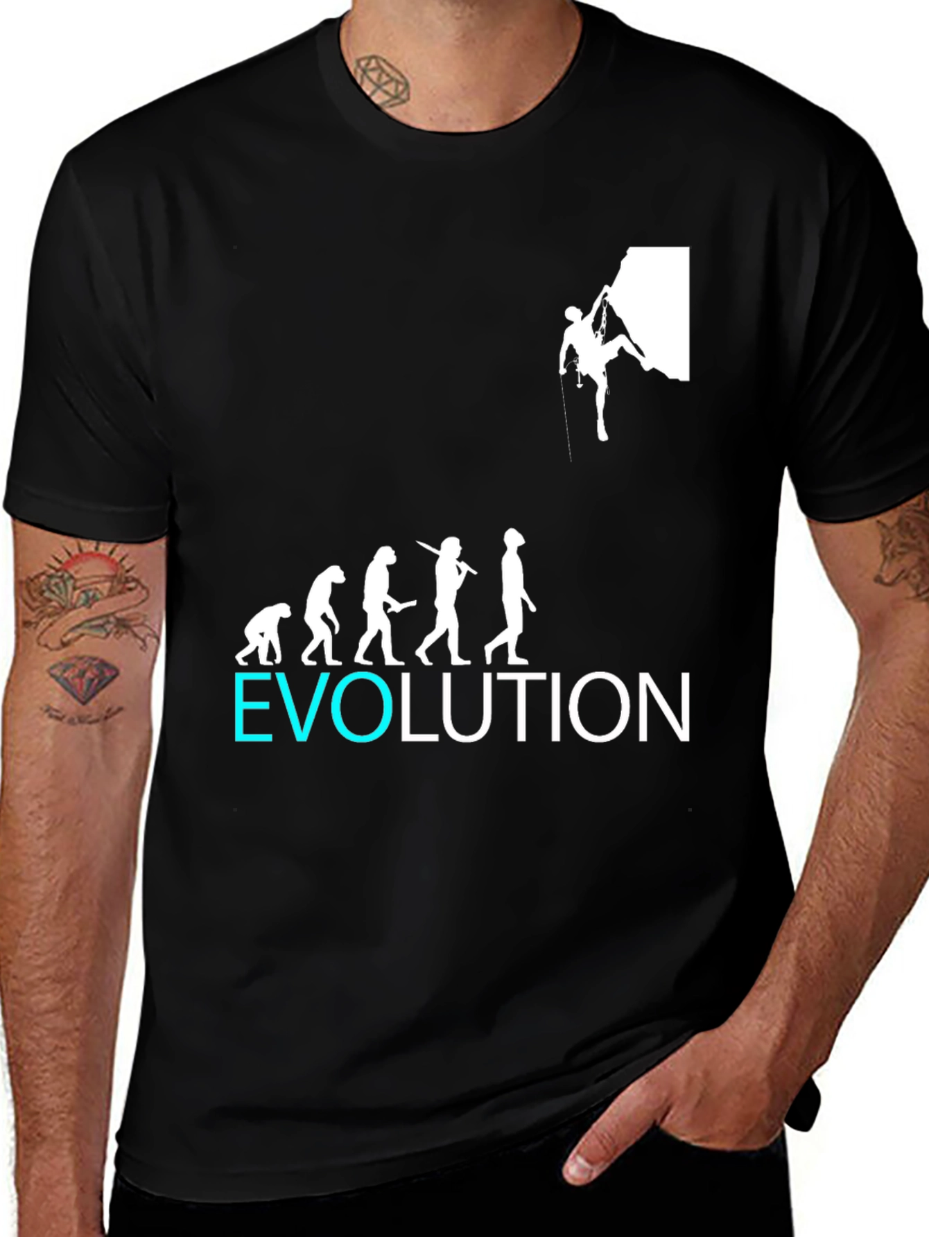 Variant 7 of Climbing Evolution Graphic T-Shirt