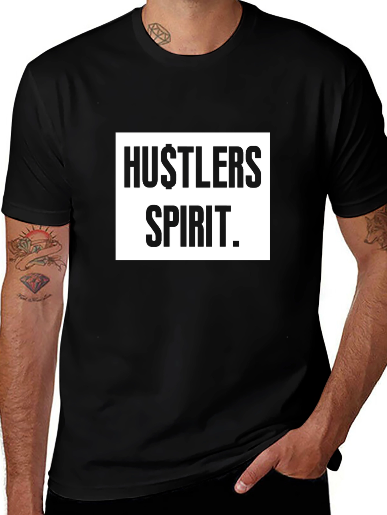 Variant 21 of Hustler's Spirit Black Graphic Tee