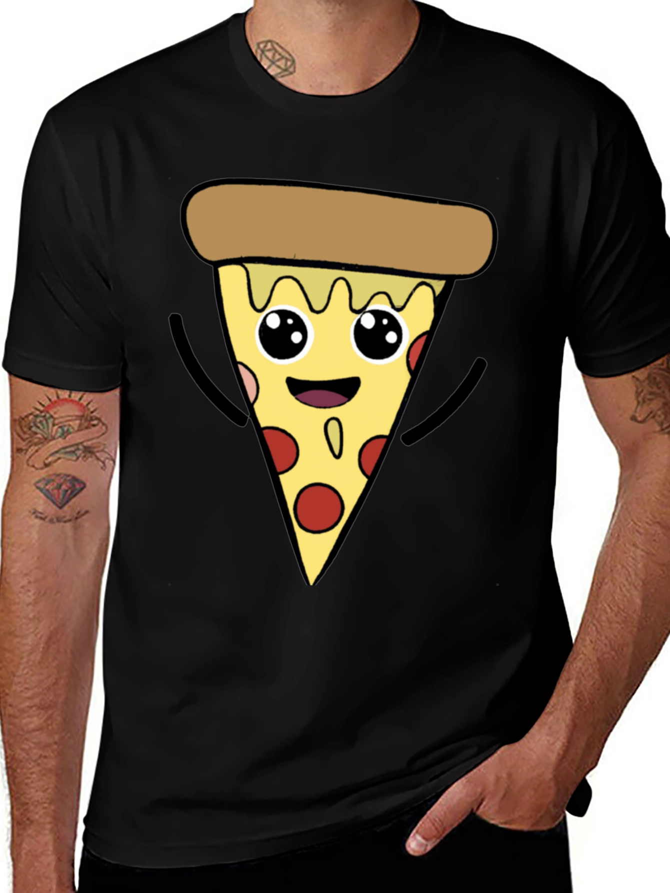 Variant 6 of Cute Pizza Slice Graphic Tee - Fun Foodie Shirt