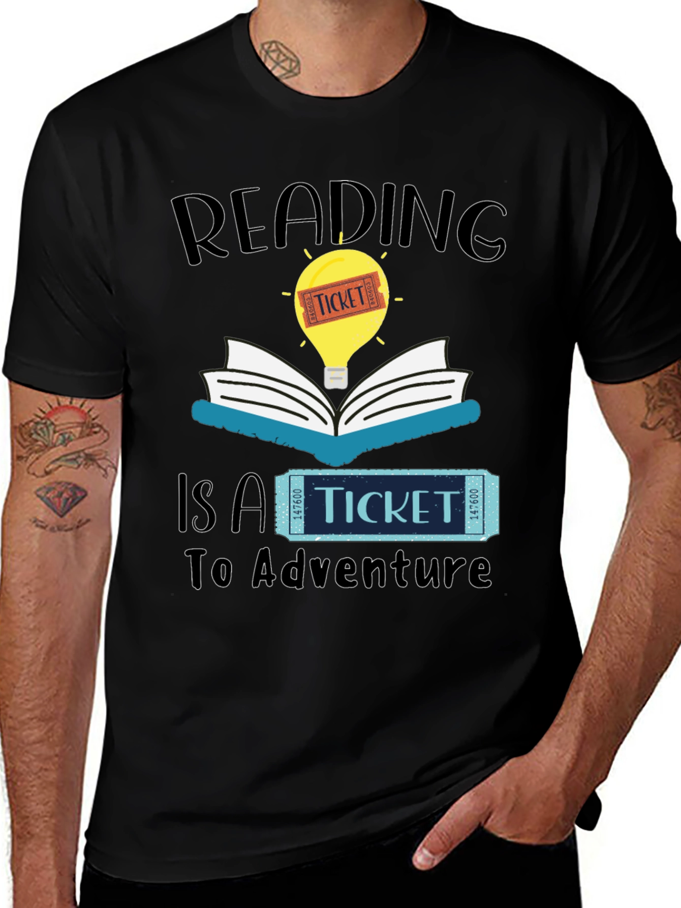 Variant 20 of Reading is a Ticket to Adventure T-Shirt