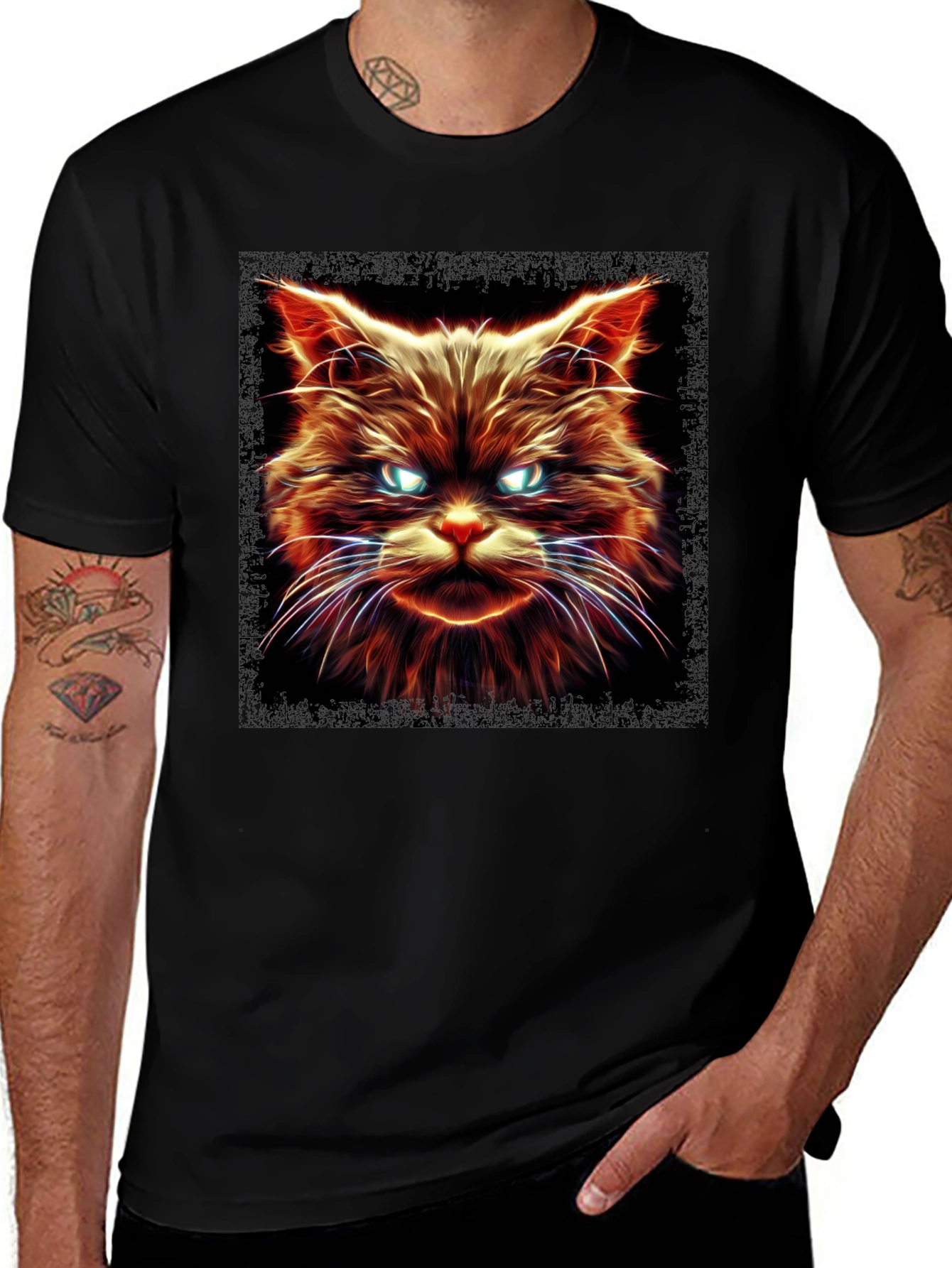 Variant 22 of Fiery Cat Graphic T-Shirt
