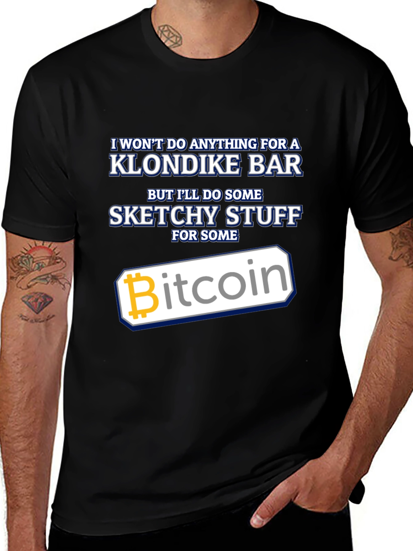 Variant 4 of Bitcoin Sketchy Stuff T-Shirt - Crypto Lover Tee