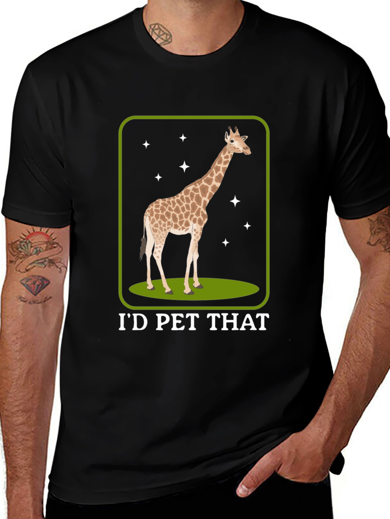 Variant 3 of I'd Pet That Giraffe Graphic Tee