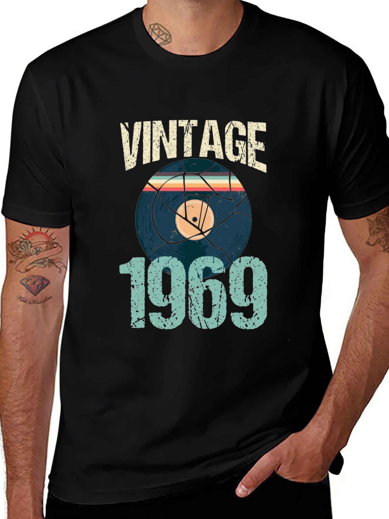 Variant 22 of Vintage 1969 Vinyl Record T-Shirt