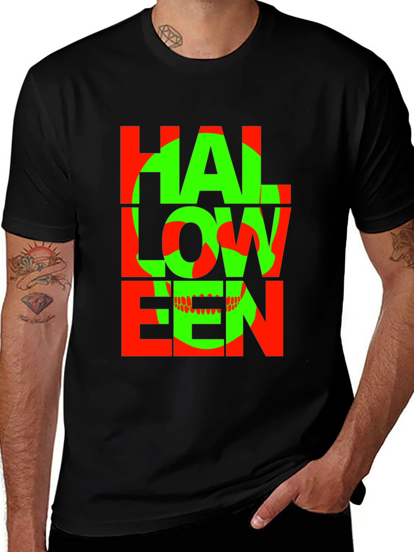 Variant 8 of Halloween Skull T-Shirt - Spooky Season Apparel