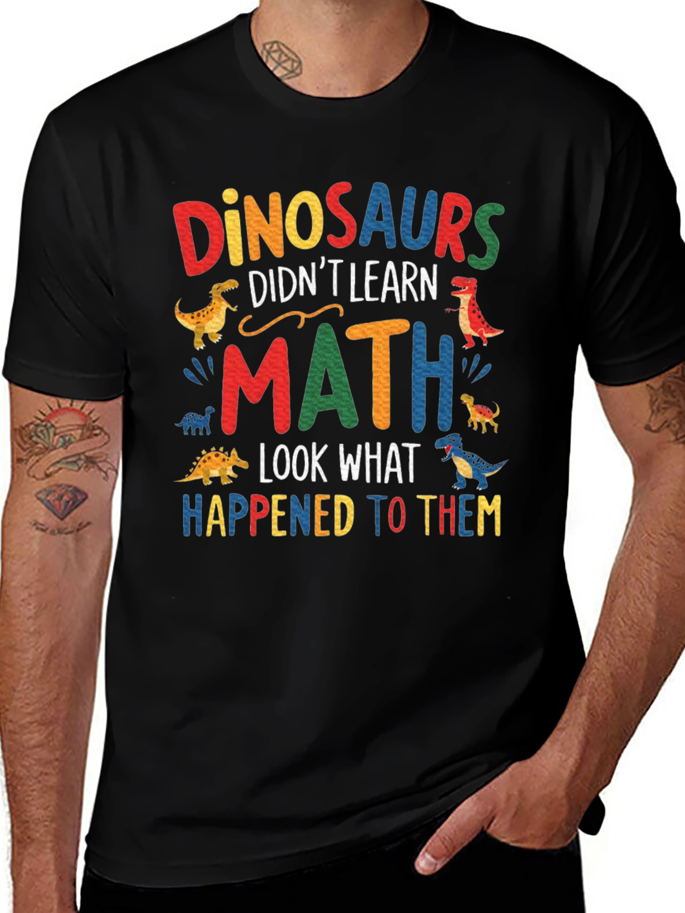 Variant 29 of Dinosaurs Didn't Learn Math T-Shirt