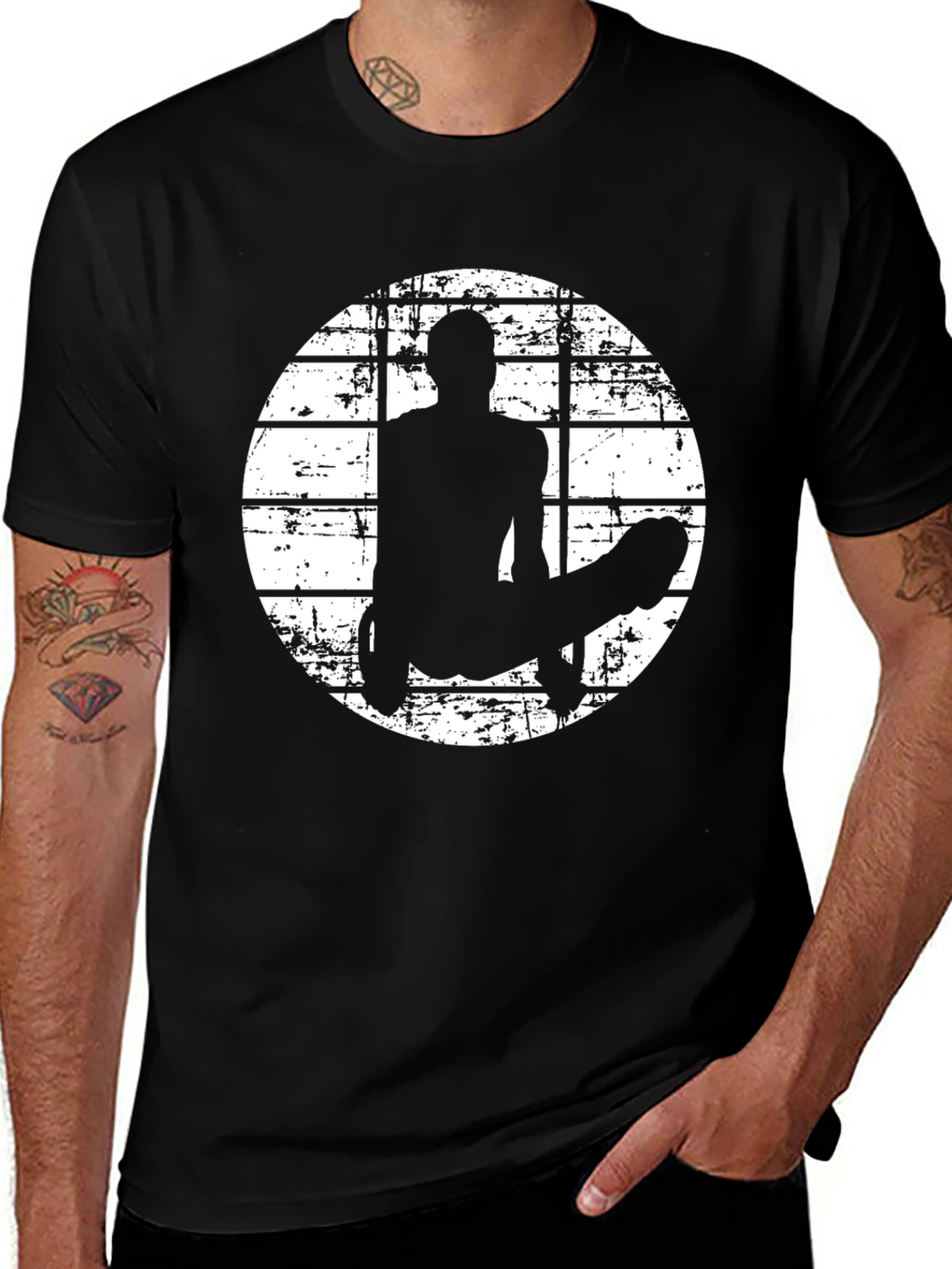 Variant 24 of Gymnast Rings T-Shirt - Black Graphic Tee
