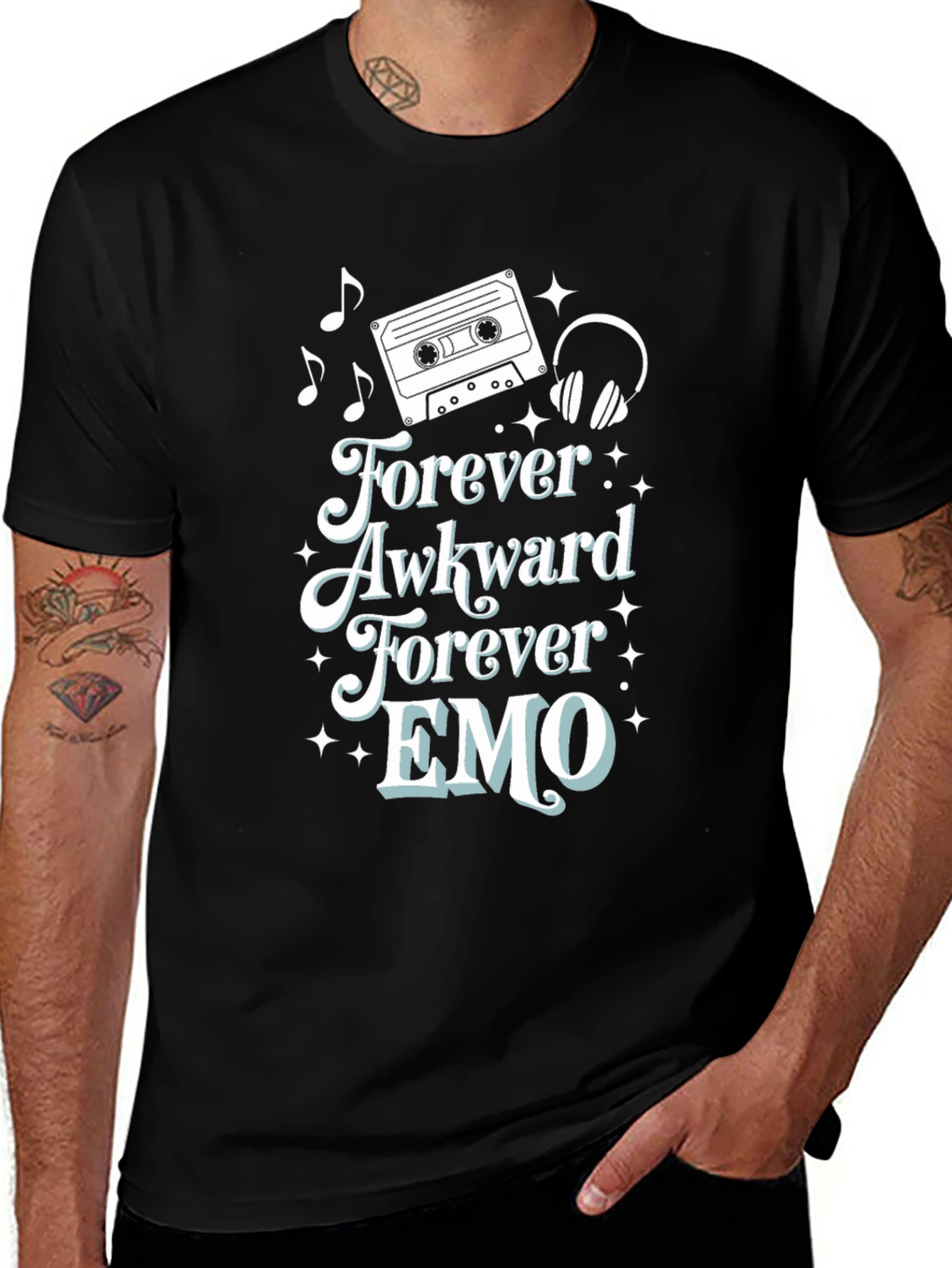 Variant 16 of Forever Awkward EMO Graphic Tee