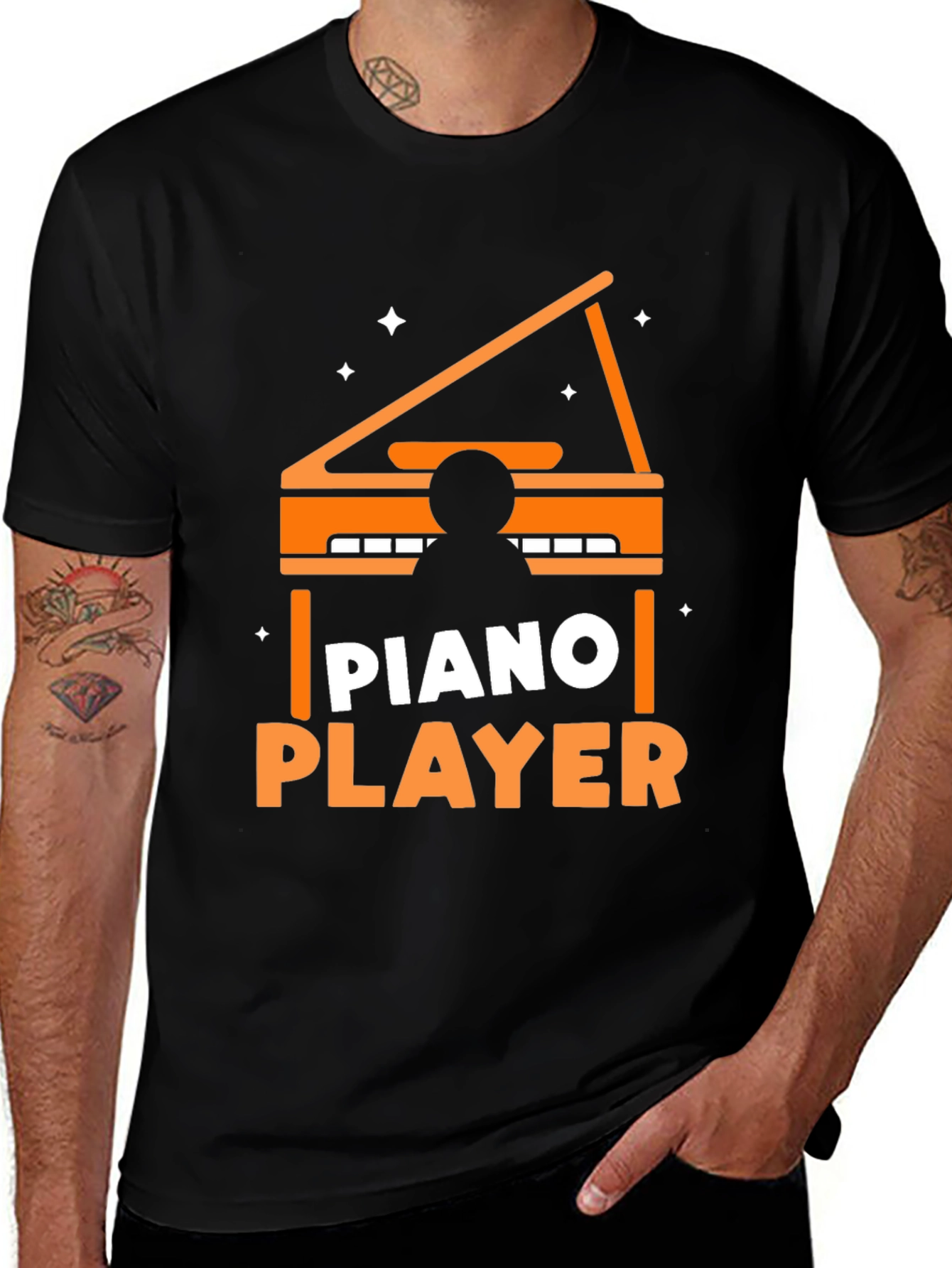 Variant 22 of Piano Player Graphic Tee - Musician T-Shirt