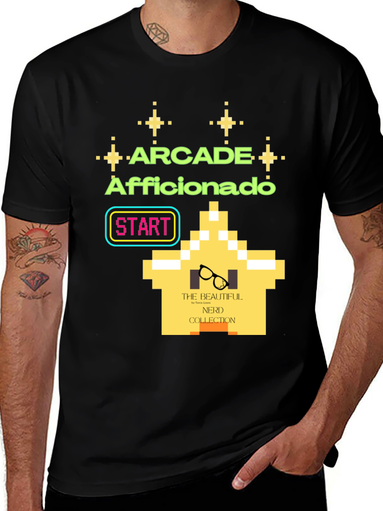 Variant 9 of Arcade Aficionado Pixel Art T-Shirt