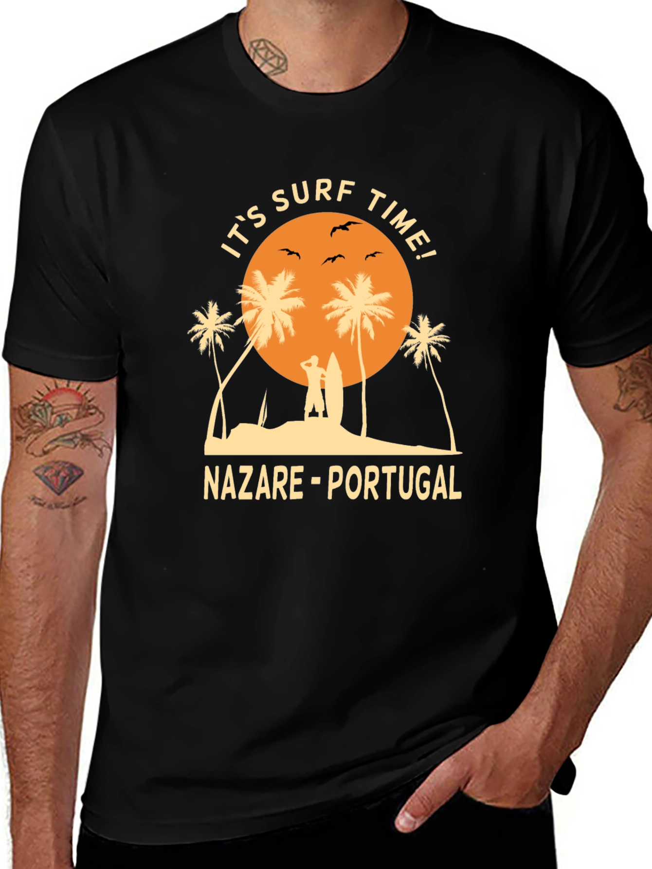 Variant 24 of It's Surf Time! Graphic Tee - Nazaré Portugal