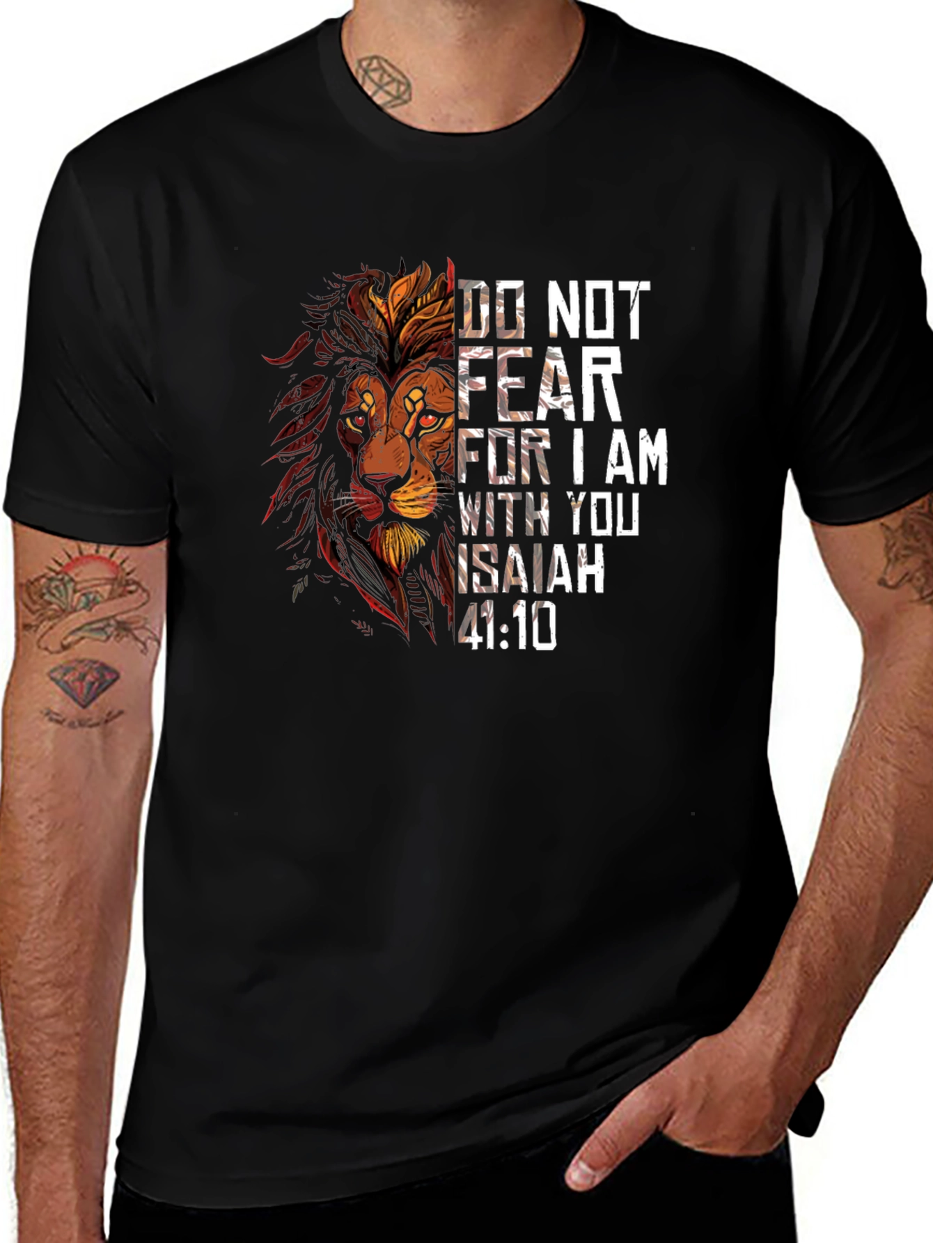Variant 24 of Do Not Fear Lion Graphic Tee