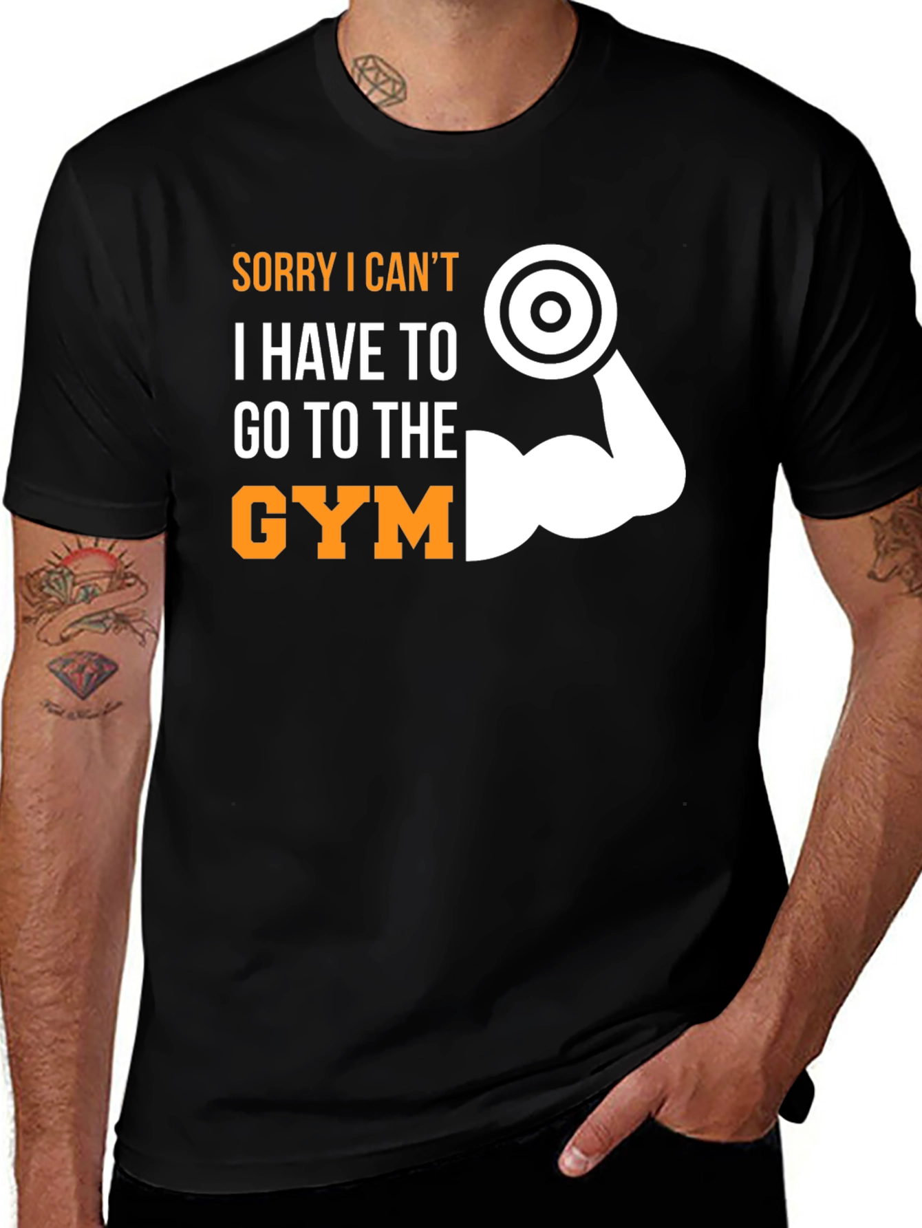 Variant 28 of Sorry I Can't Gym T-Shirt Funny Workout Tee