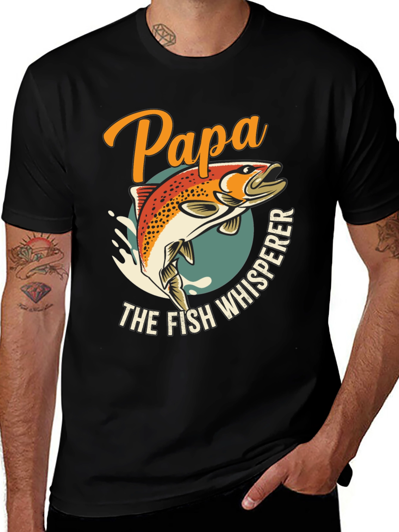 Variant 6 of Papa the Fish Whisperer Graphic T-Shirt