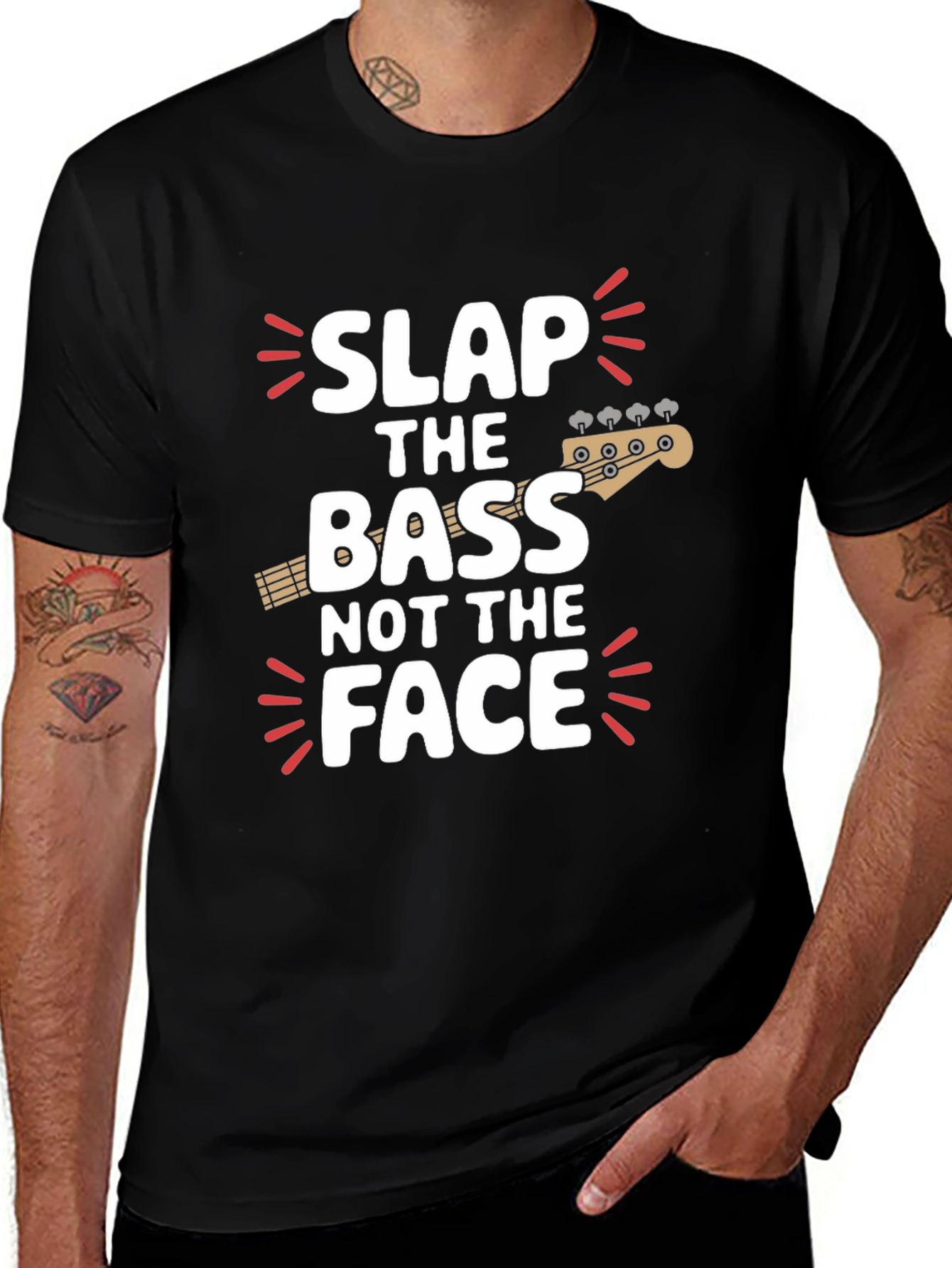 Variant 16 of Slap The Bass, Not The Face Graphic T-Shirt