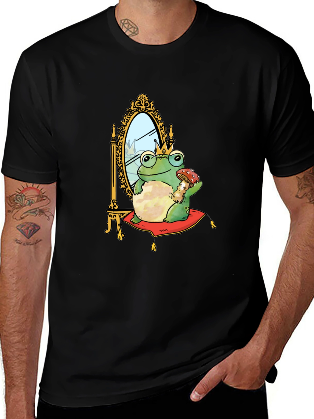 Variant 3 of Frog Prince Black T-Shirt