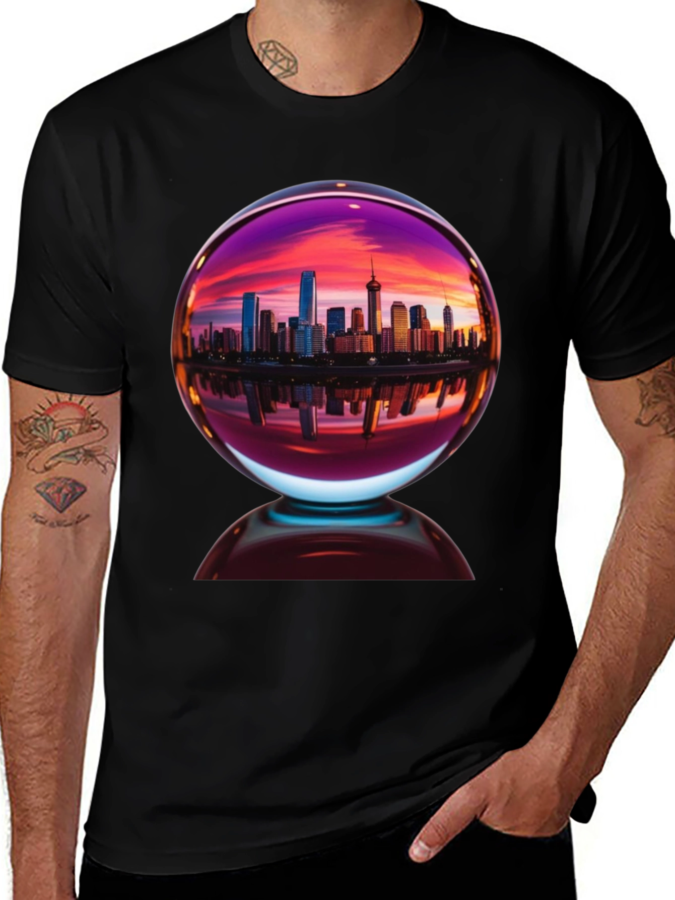 Cityscape Reflection Graphic Tee
