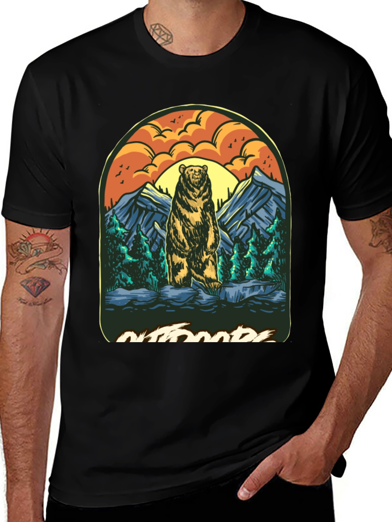 Variant 15 of Outdoor Bear Graphic Tee