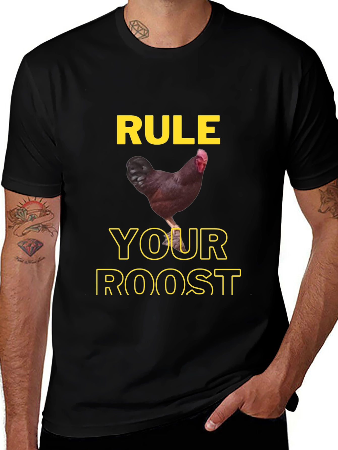 Variant 23 of Rule Your Roost Black T-Shirt