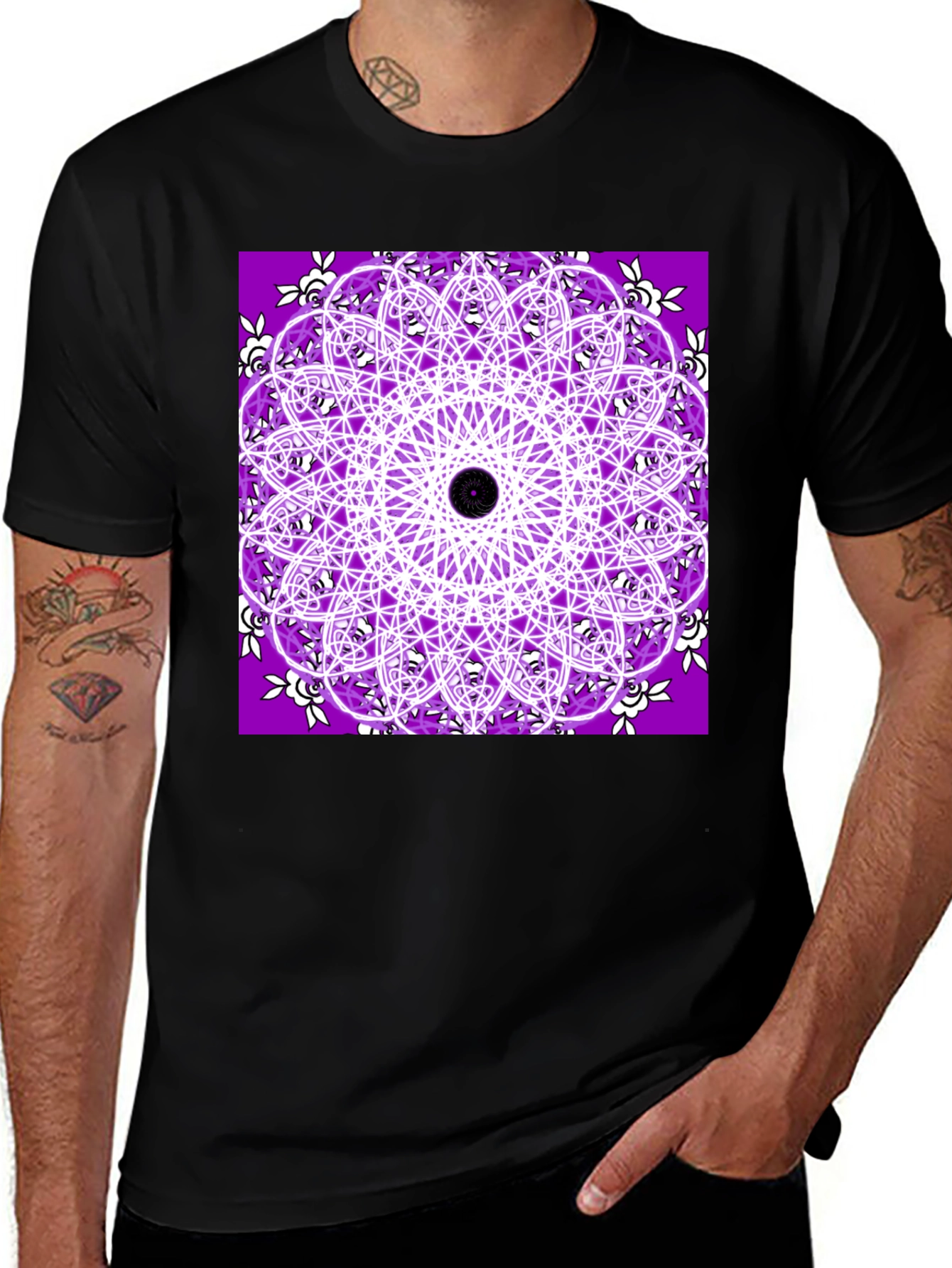 Variant 19 of Purple Mandala T-Shirt - Geometric Print