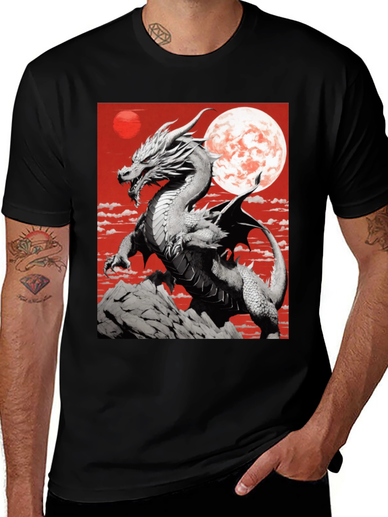 Variant 2 of Dragon Moon Graphic Tee