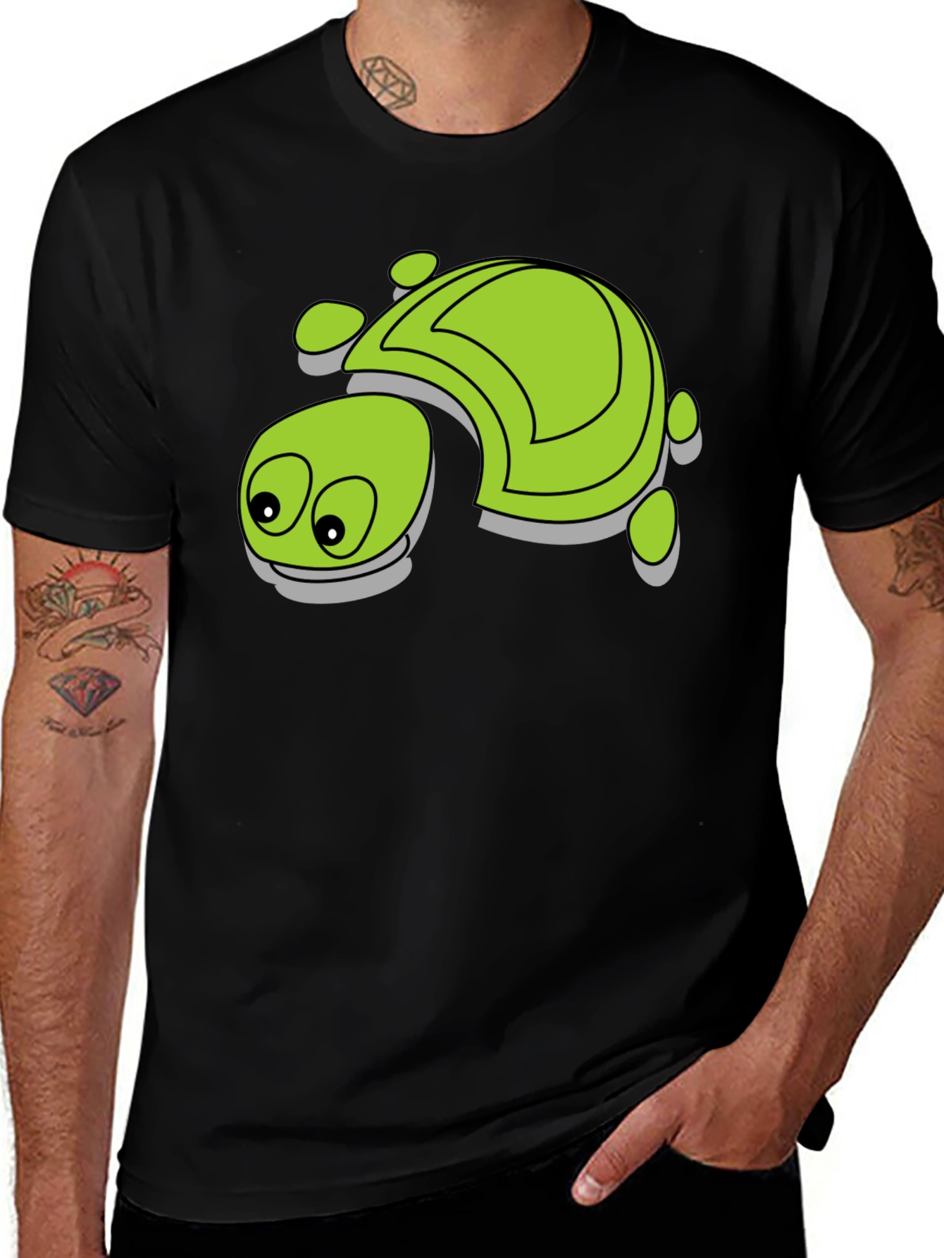 Variant 6 of Black Turtle Graphic T-Shirt - Unique Design