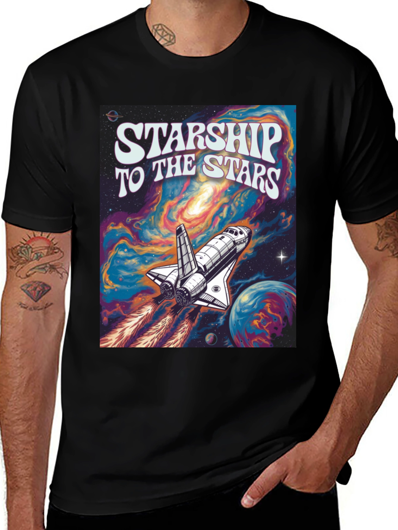 Starship to the Stars Graphic Tee