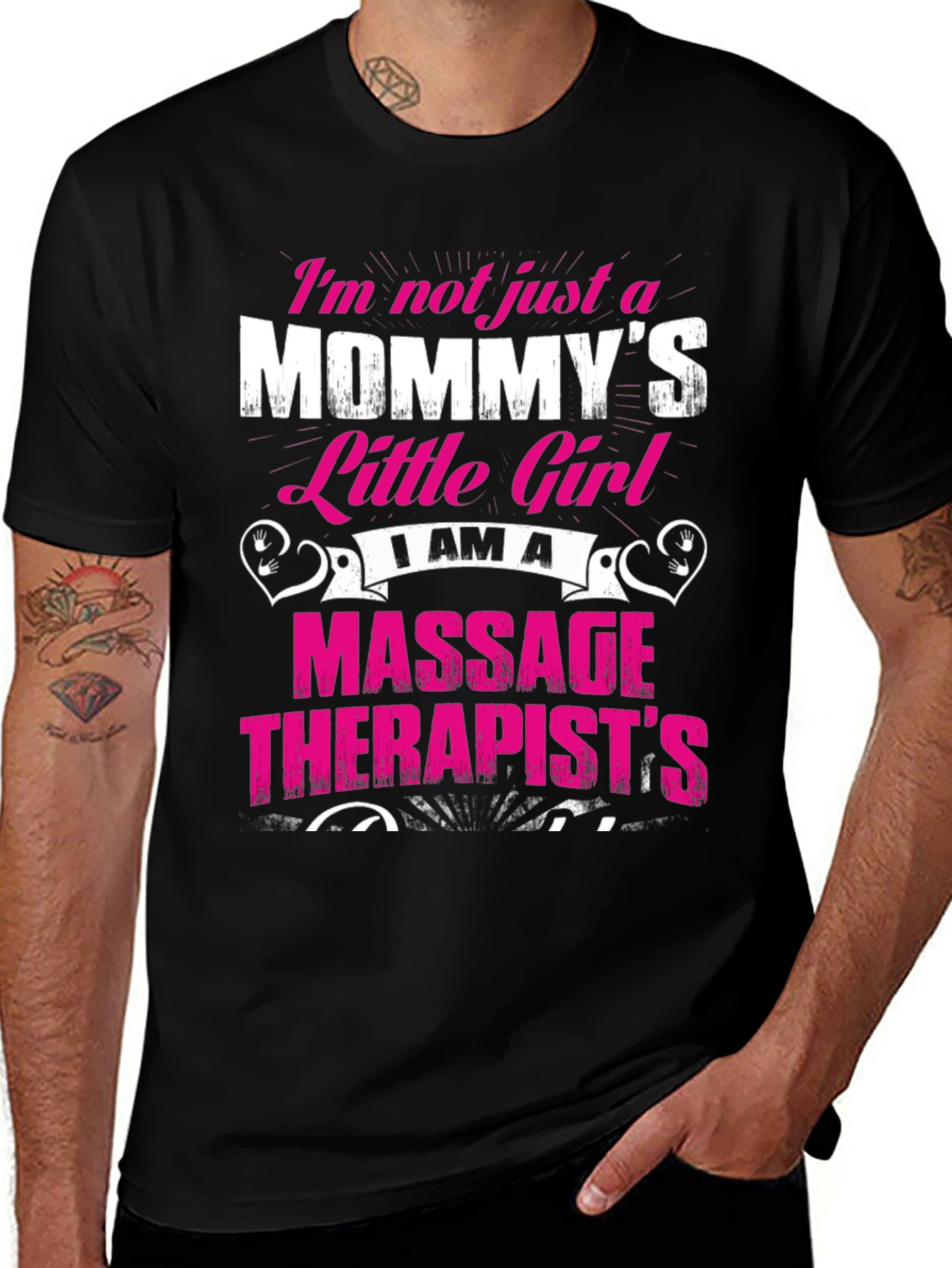 Variant 24 of Mommy's Little Girl Massage Therapist T-Shirt