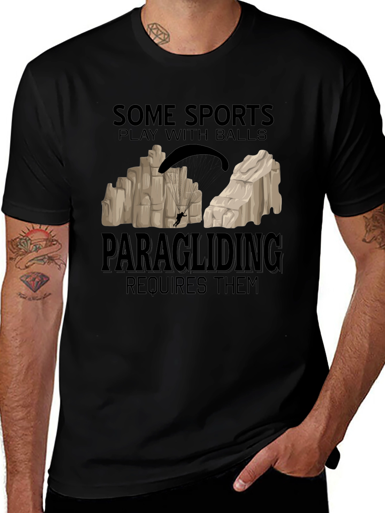 Variant 9 of Paragliding Requires Them Graphic T-Shirt