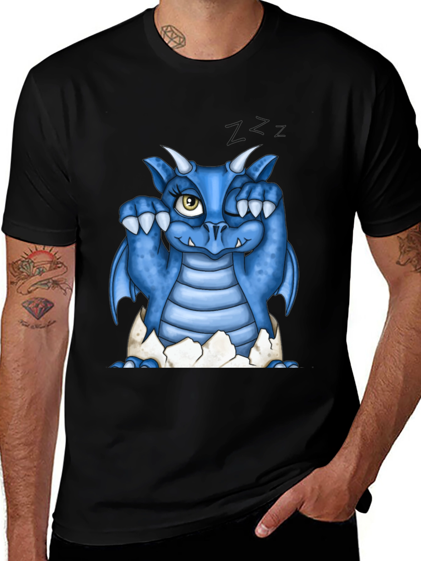 Variant 29 of Cute Blue Dragon Hatching T-Shirt