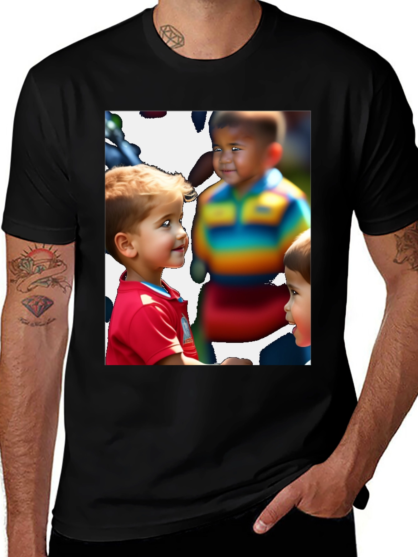 Variant 15 of Black Graphic Tee - Kids on T-Shirt Design