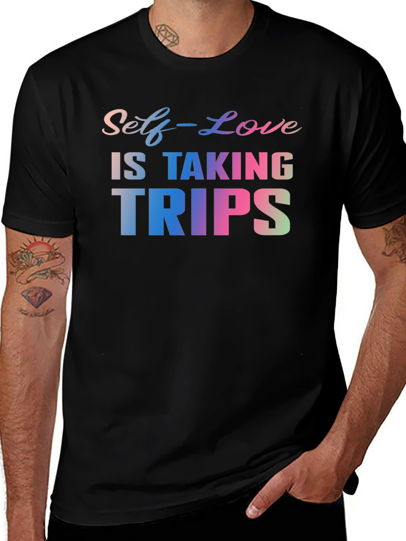 Variant 30 of Self-Love Trips Black Graphic Tee