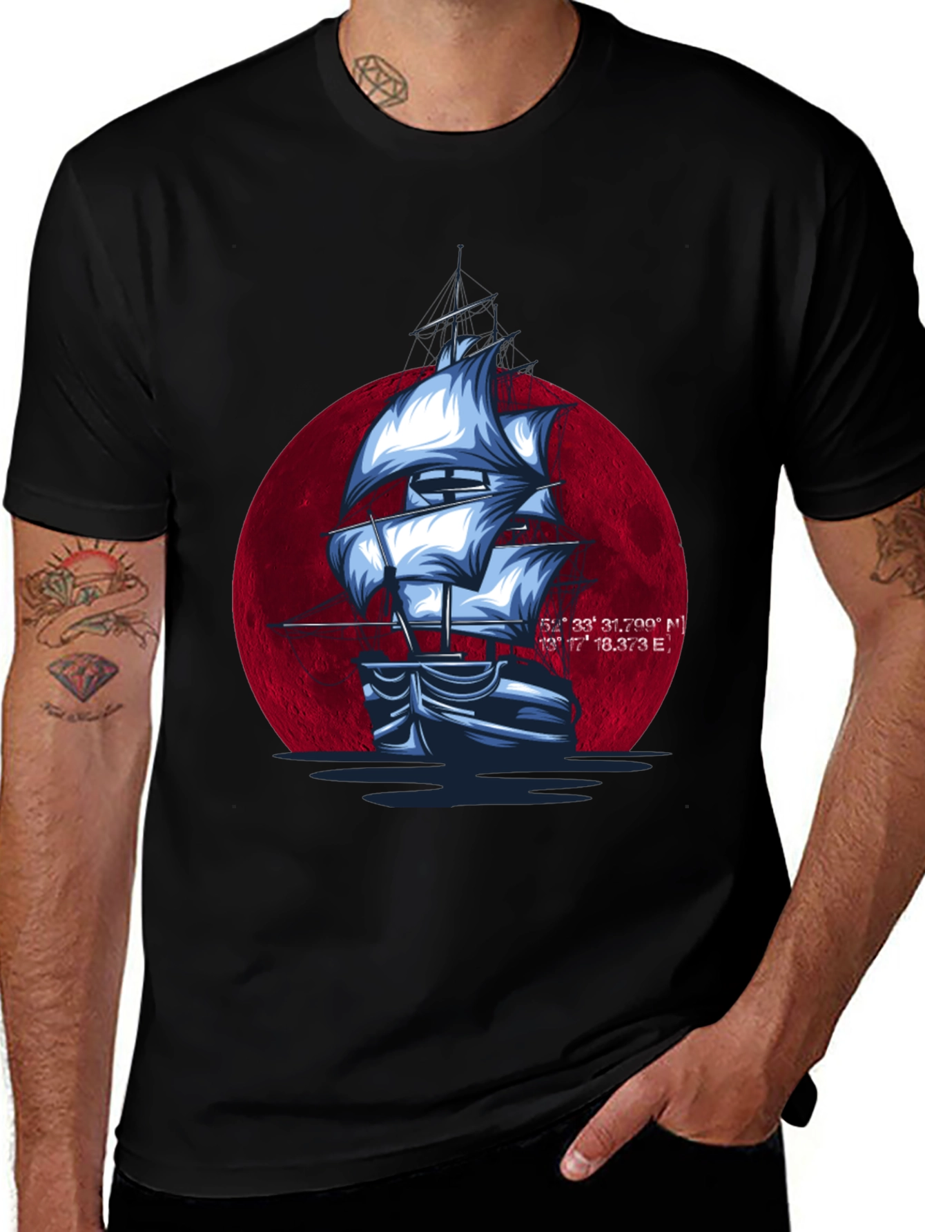 Variant 17 of Sailboat Graphic T-Shirt - Nautical Style