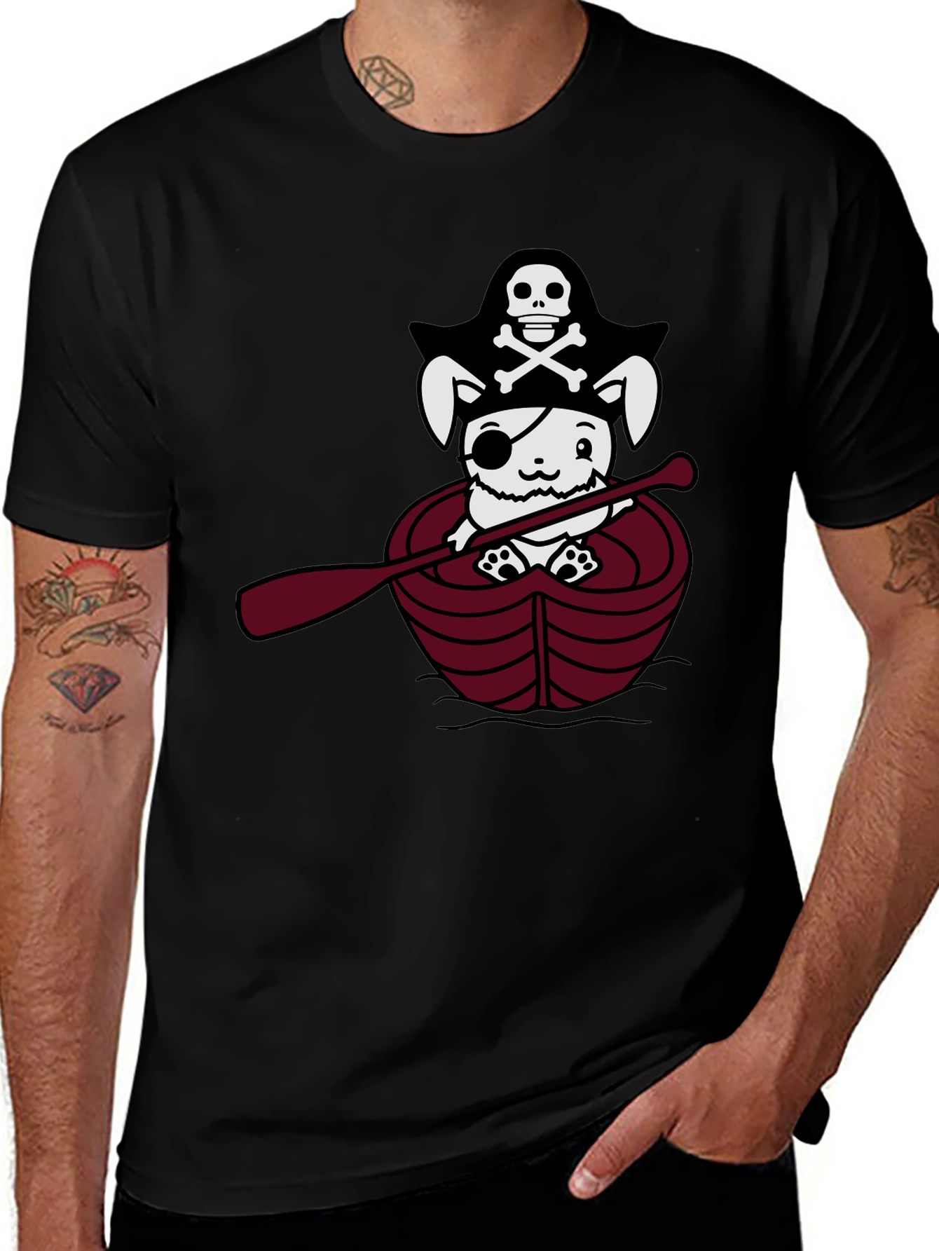 Variant 10 of Pirate Bunny T-Shirt - Cute Nautical Tee