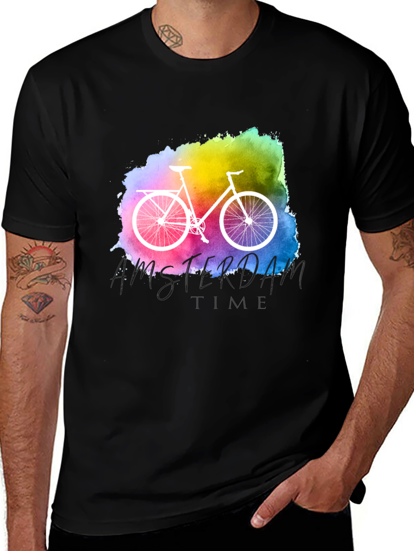 Amsterdam Time Bicycle Graphic Tee