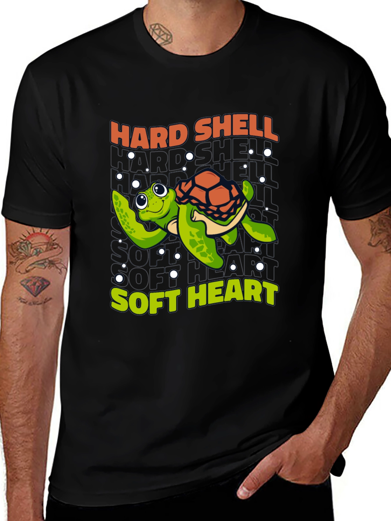 Variant 20 of Hard Shell Soft Heart Turtle Graphic Tee