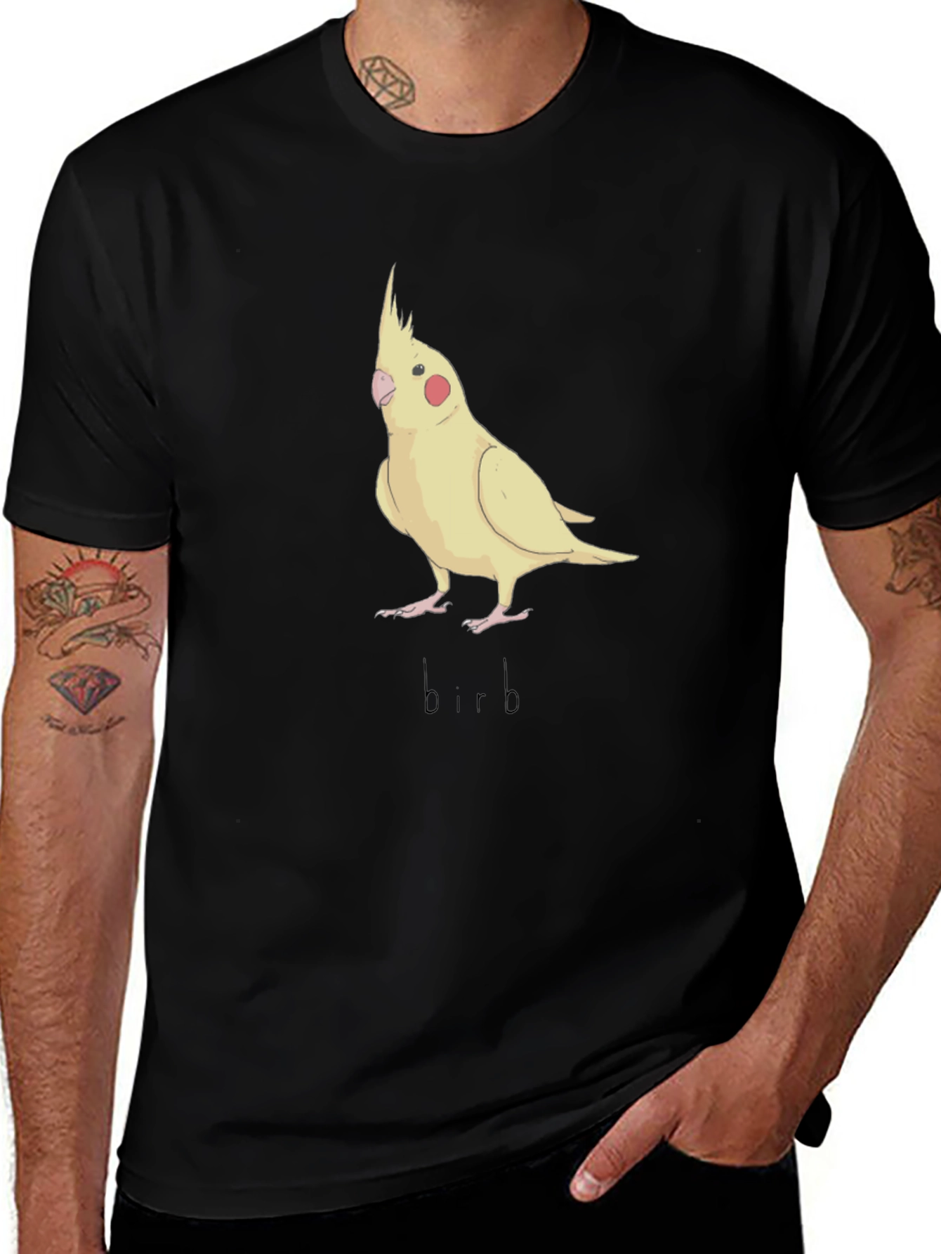 Variant 18 of Birb T-Shirt - Cockatiel Parrot Graphic Tee