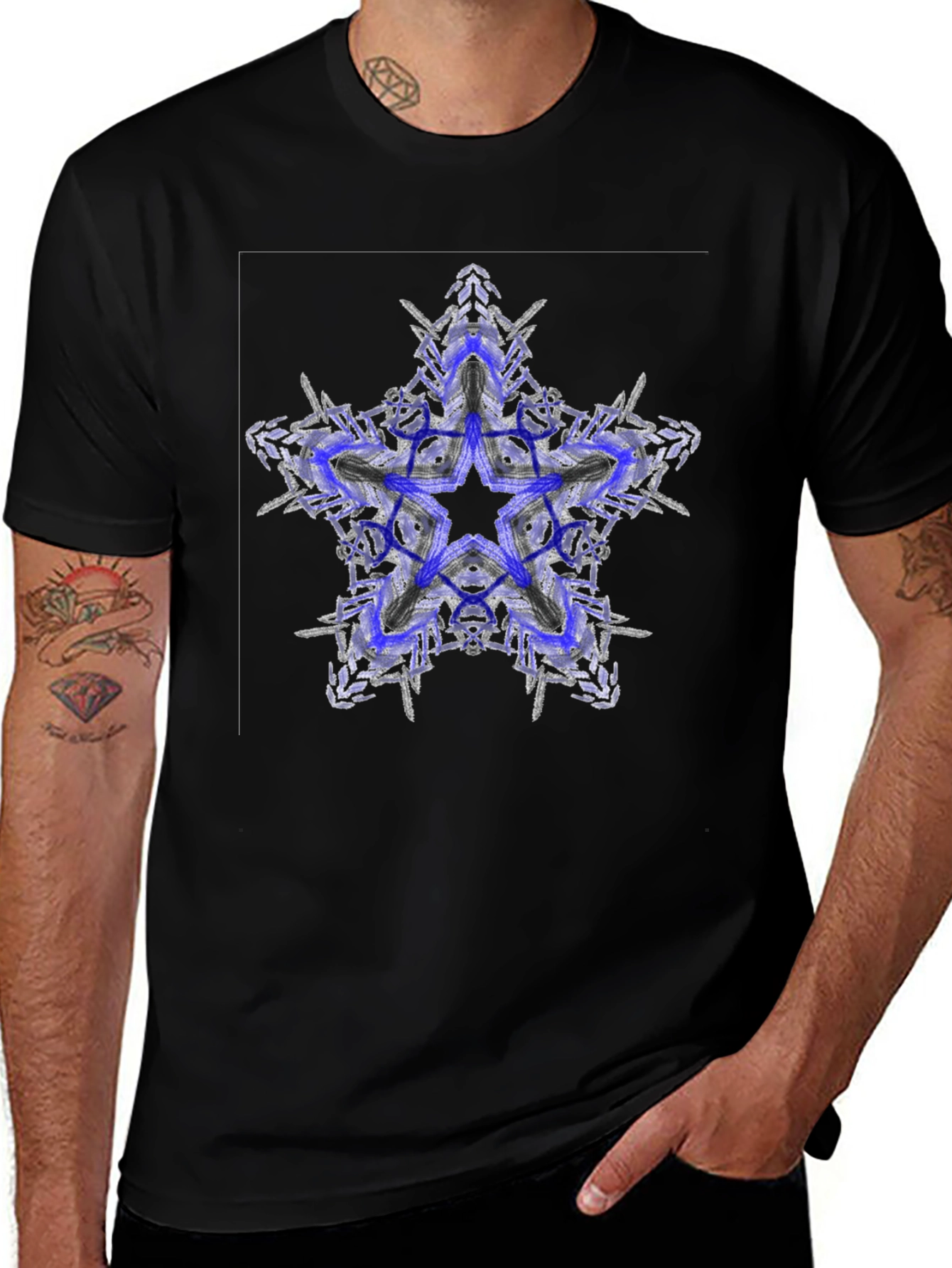 Variant 27 of Abstract Star Graphic Tee - Modern Style